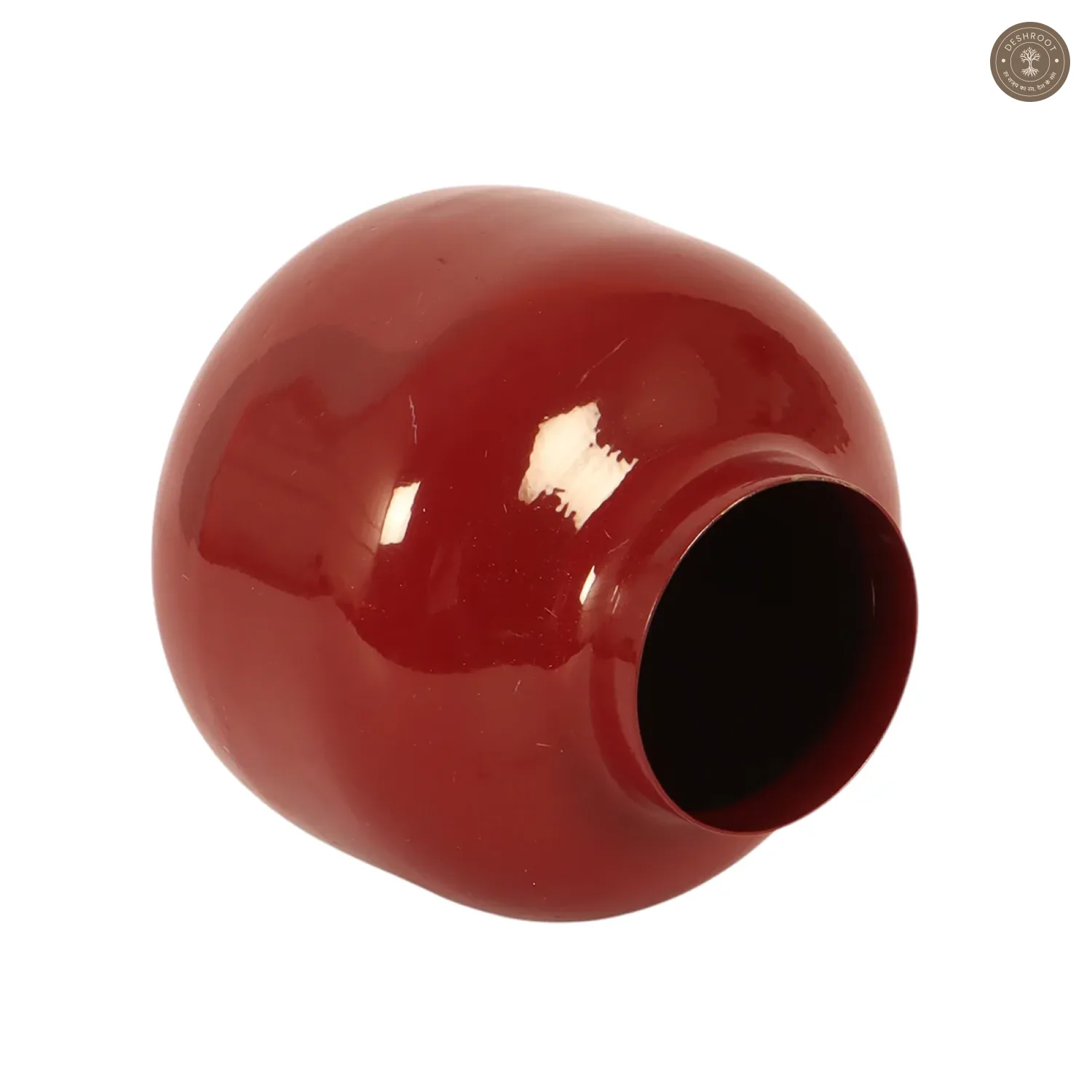 Burgundy Metal Flower Pot