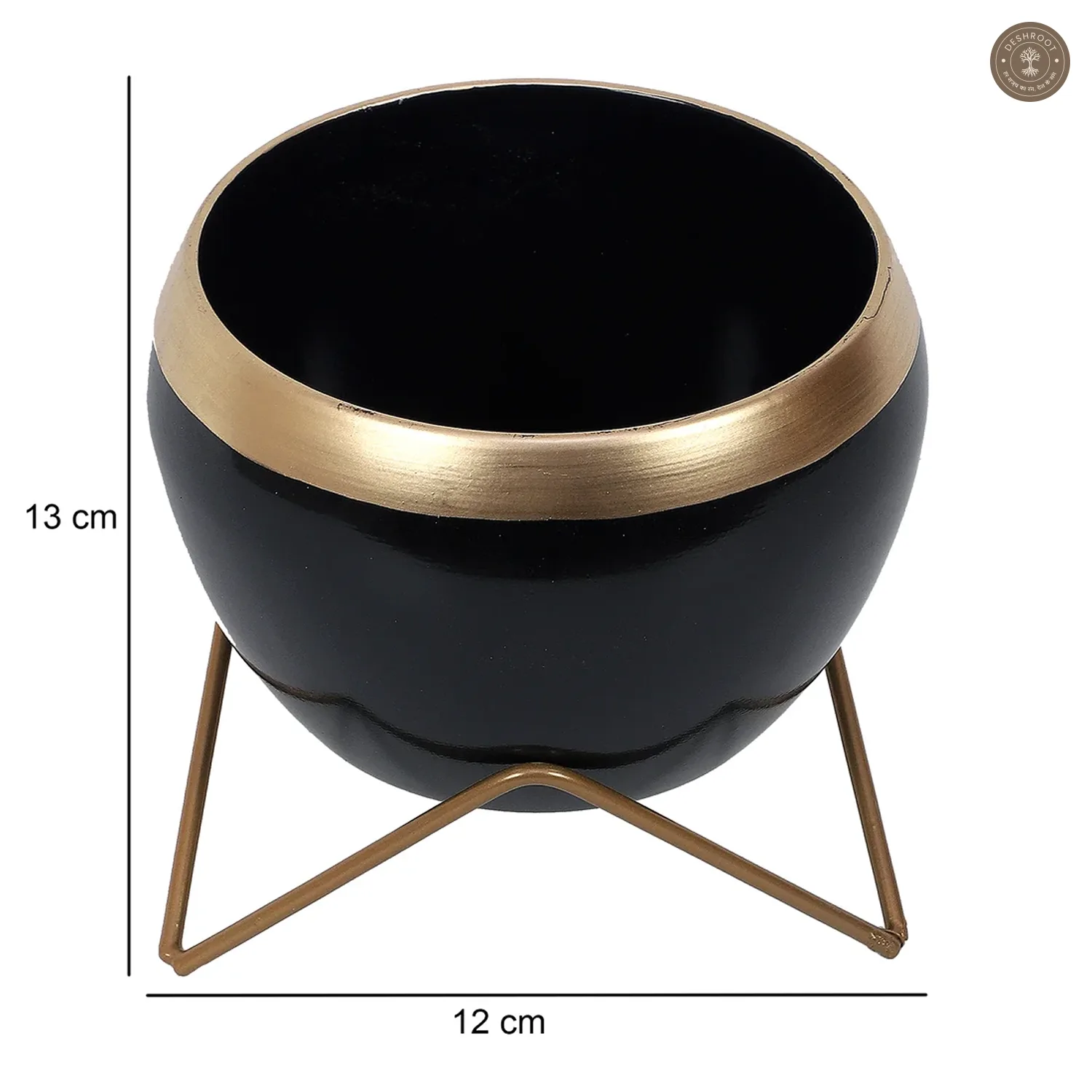 Black Apple Planter Set of 2