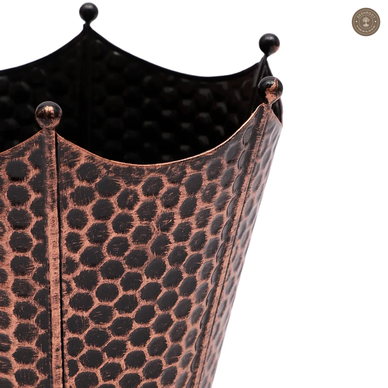 Copper Flower Pot SHape Planter Set of 3