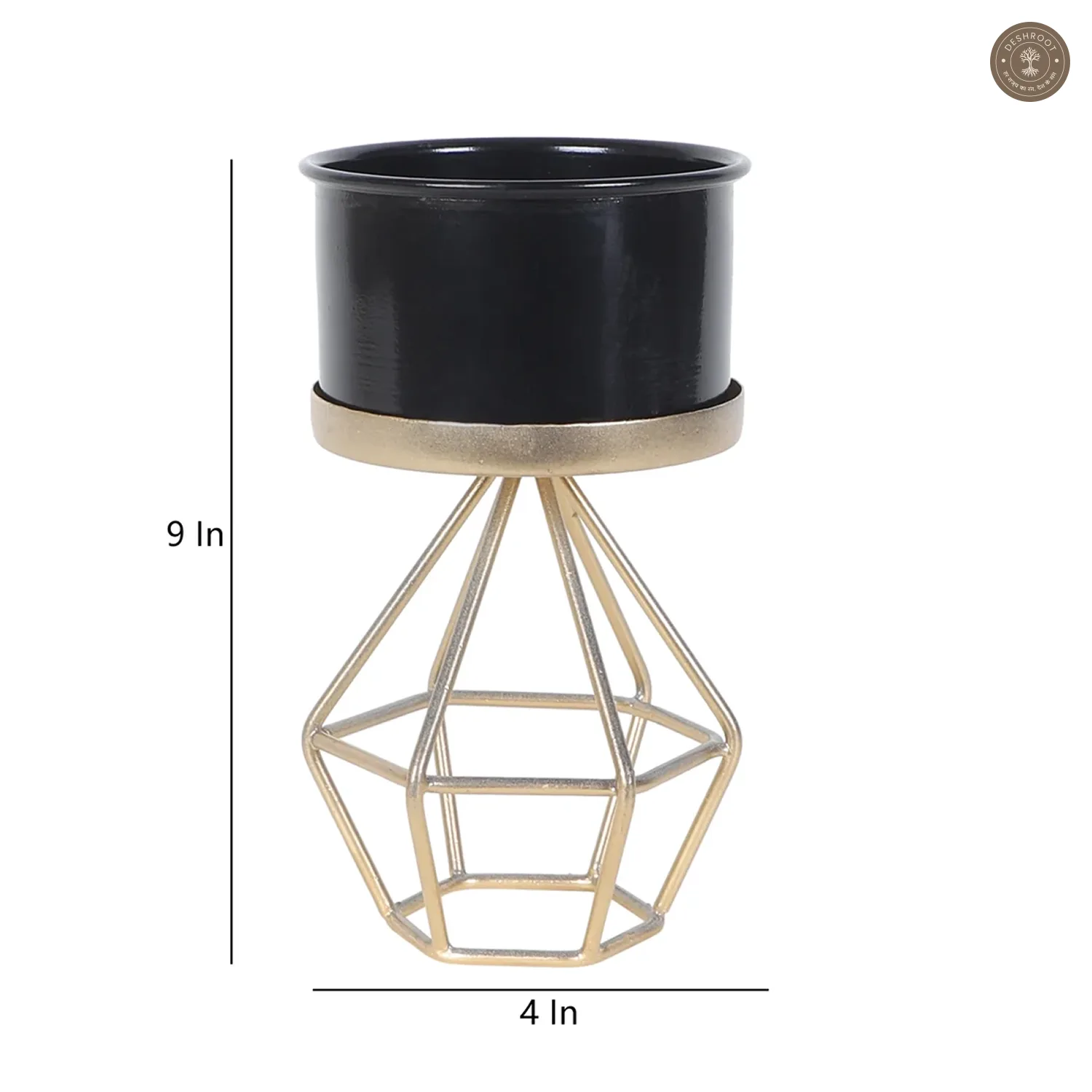 Diamond Metal Planter Set of 3