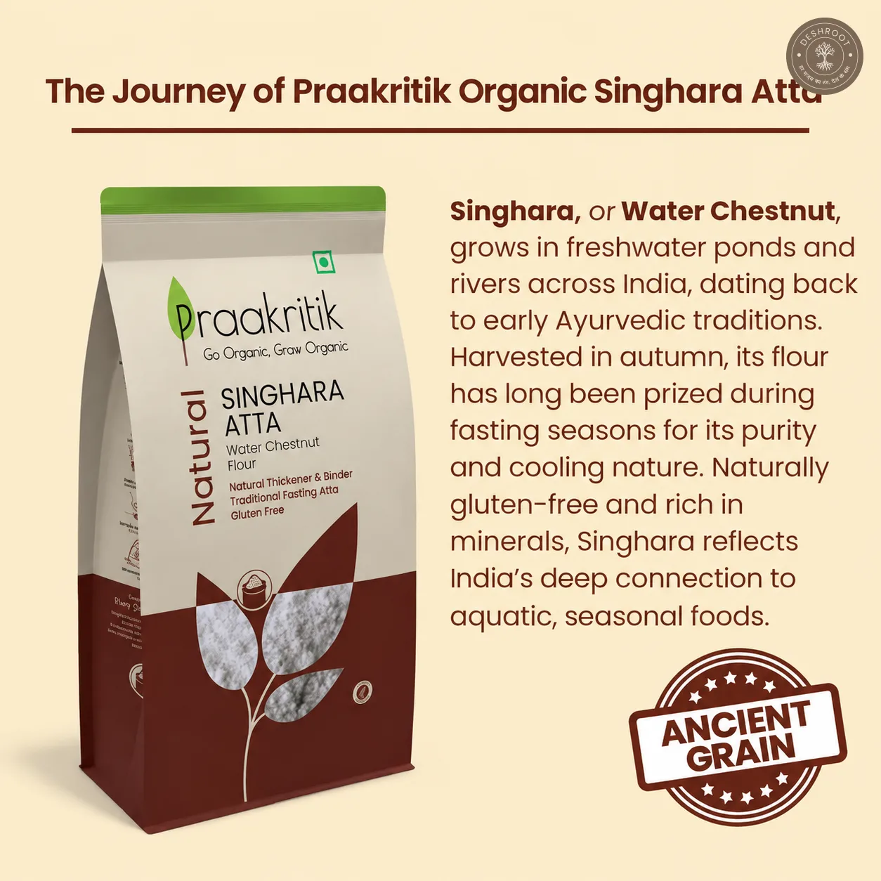 Natural Singhara Atta 500GM
