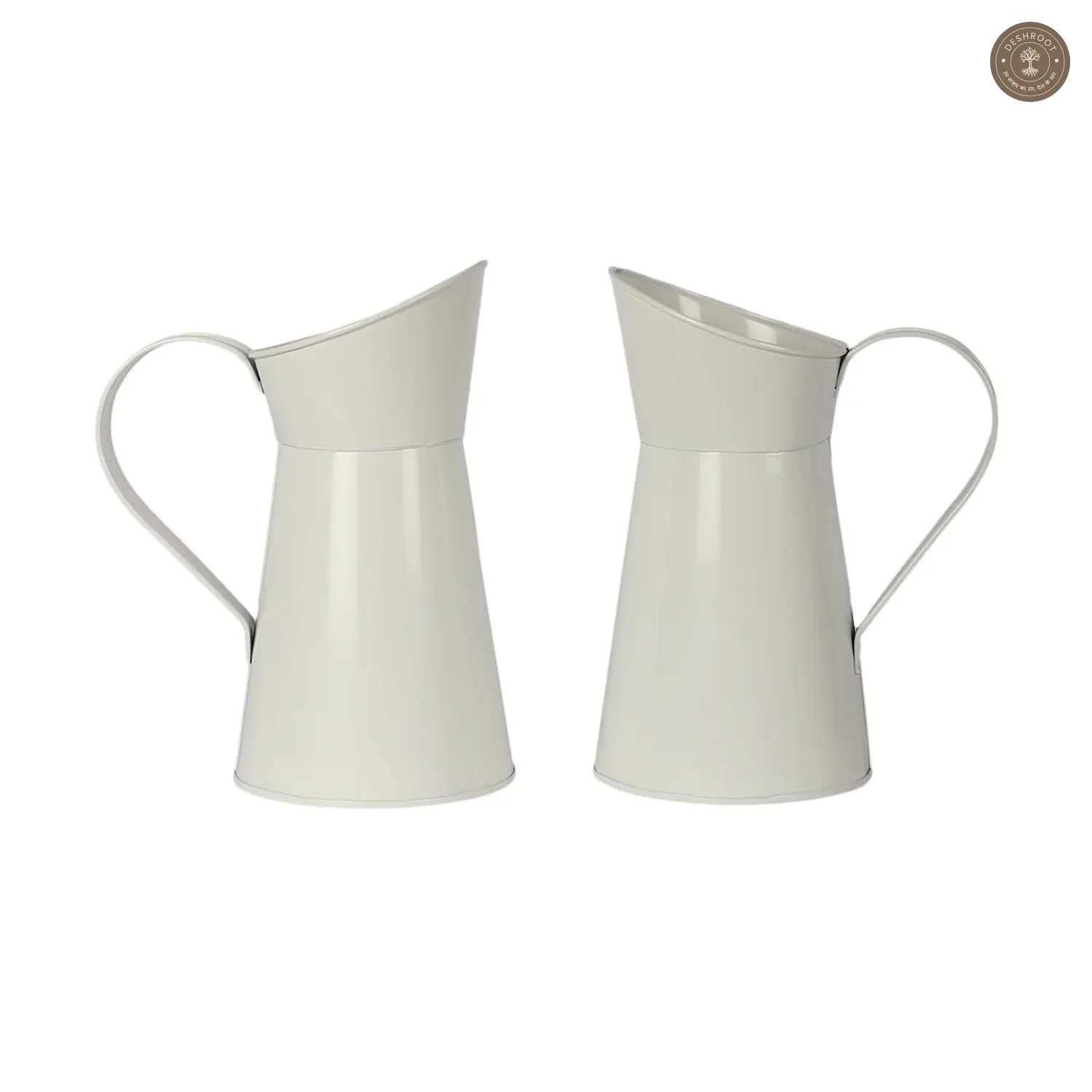 White Jug Pot Planter Set of 2