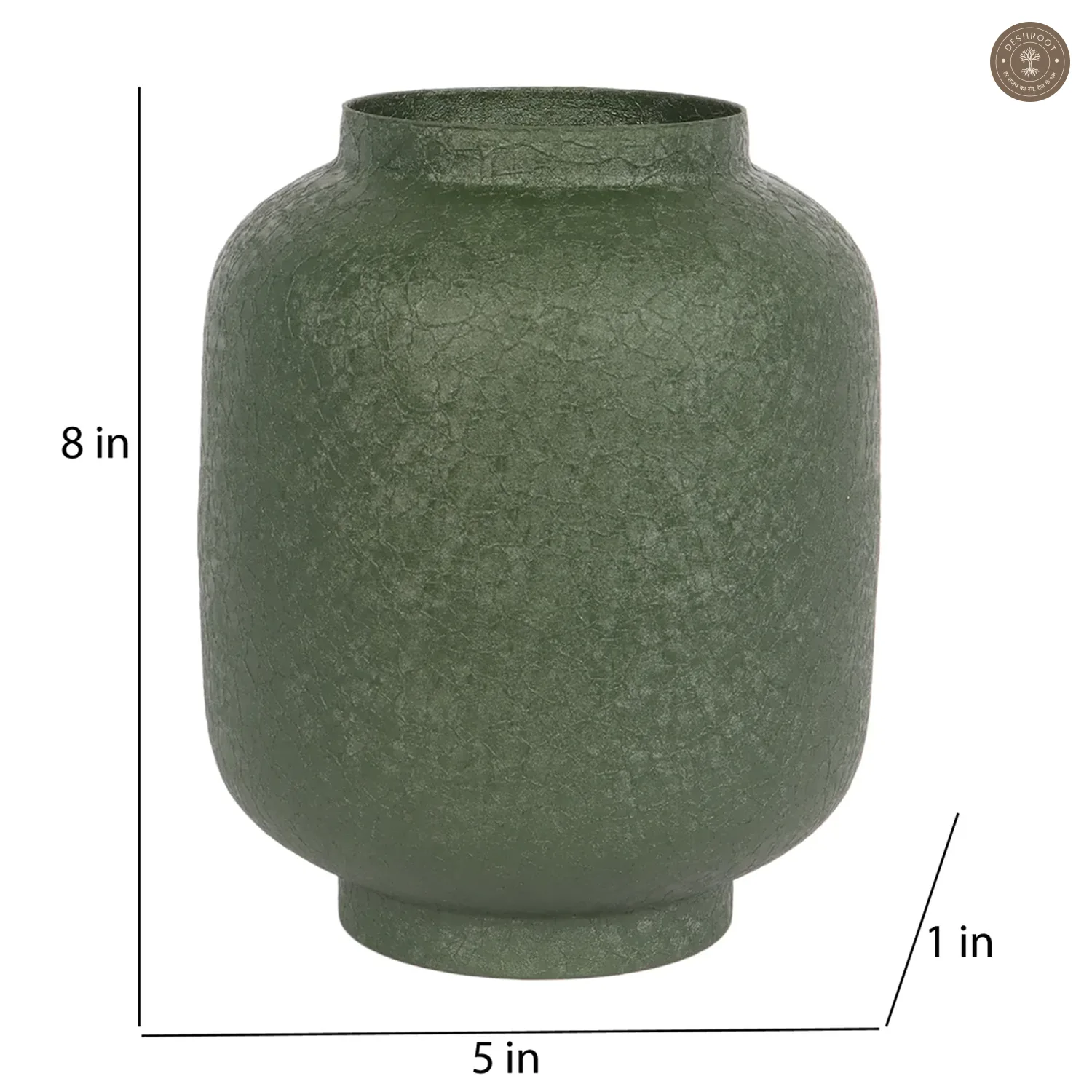 Green Textured Flower Pot Set of 2