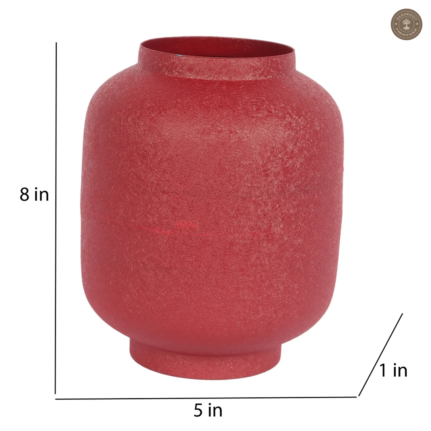 Maroon Textured Flower Pot Set of 2