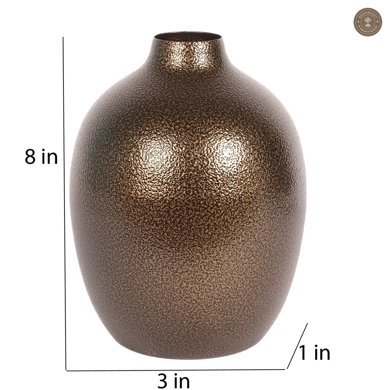 Gold Textured Flower Pot Set of 2