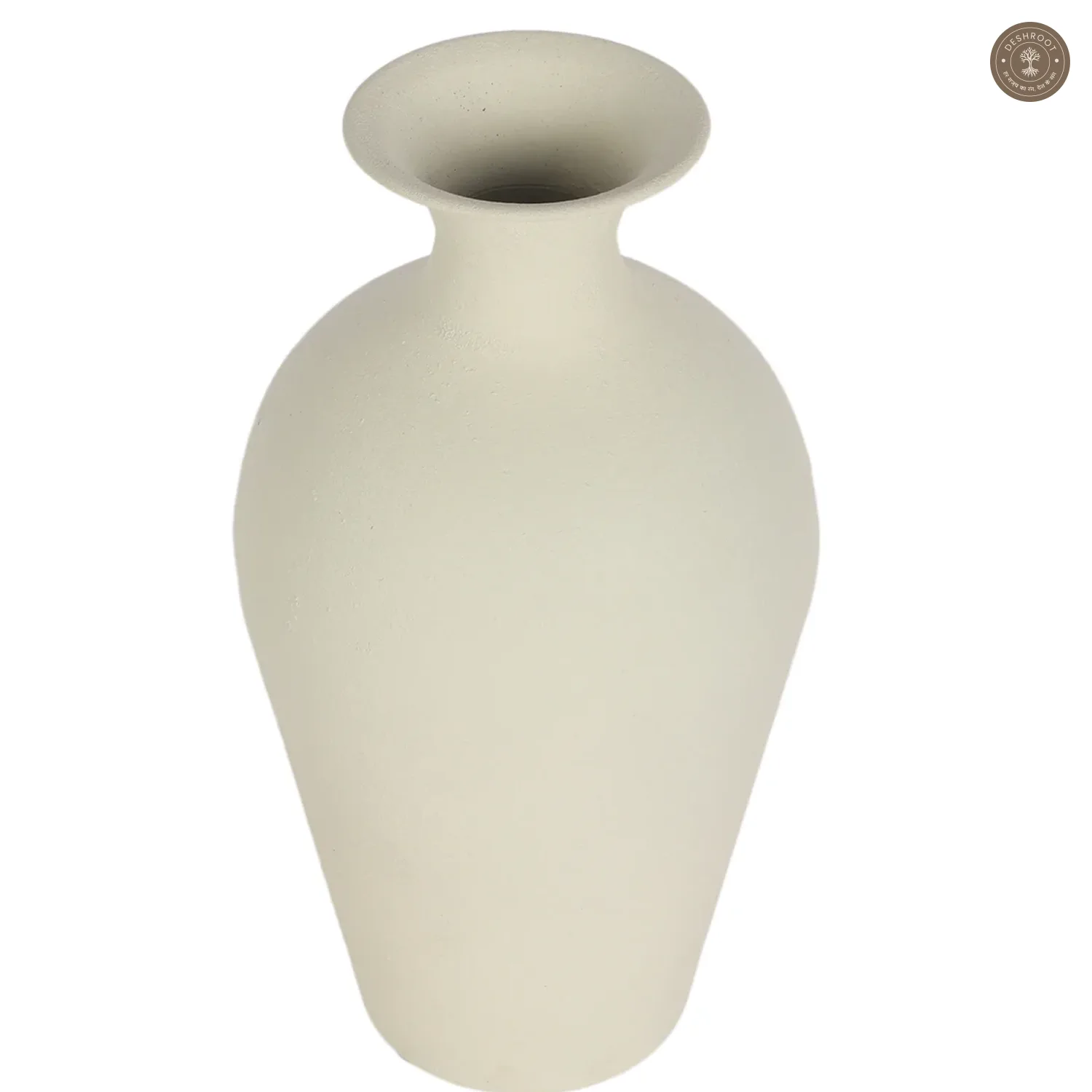 Off White Textured Flower Pot