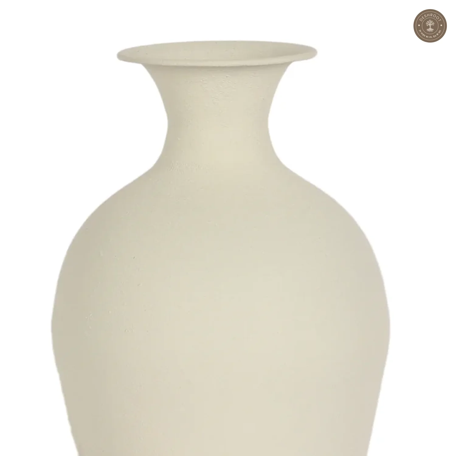 Off White Textured Flower Pot