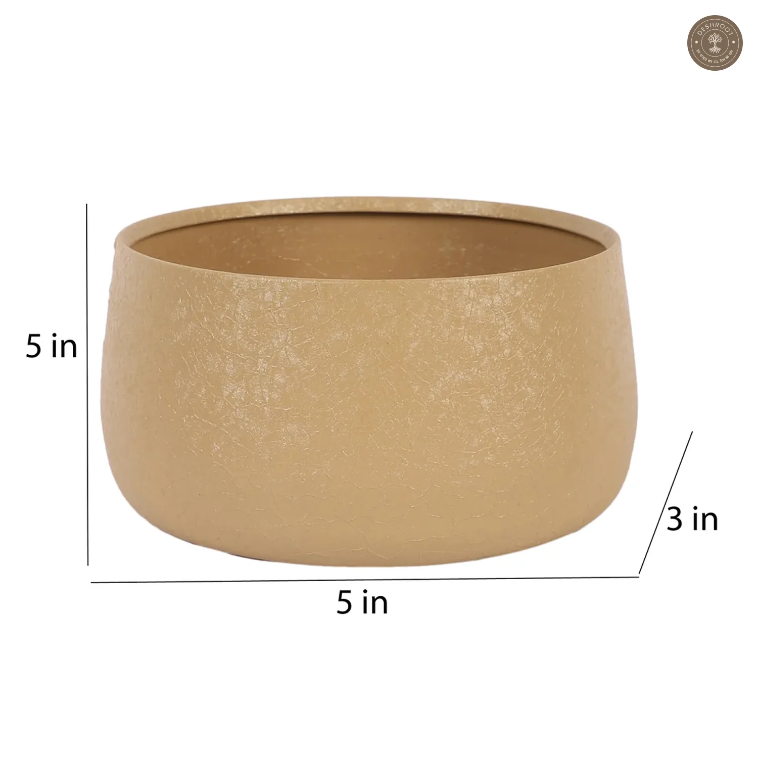 Biege Bowl Textured Planter Set of 2