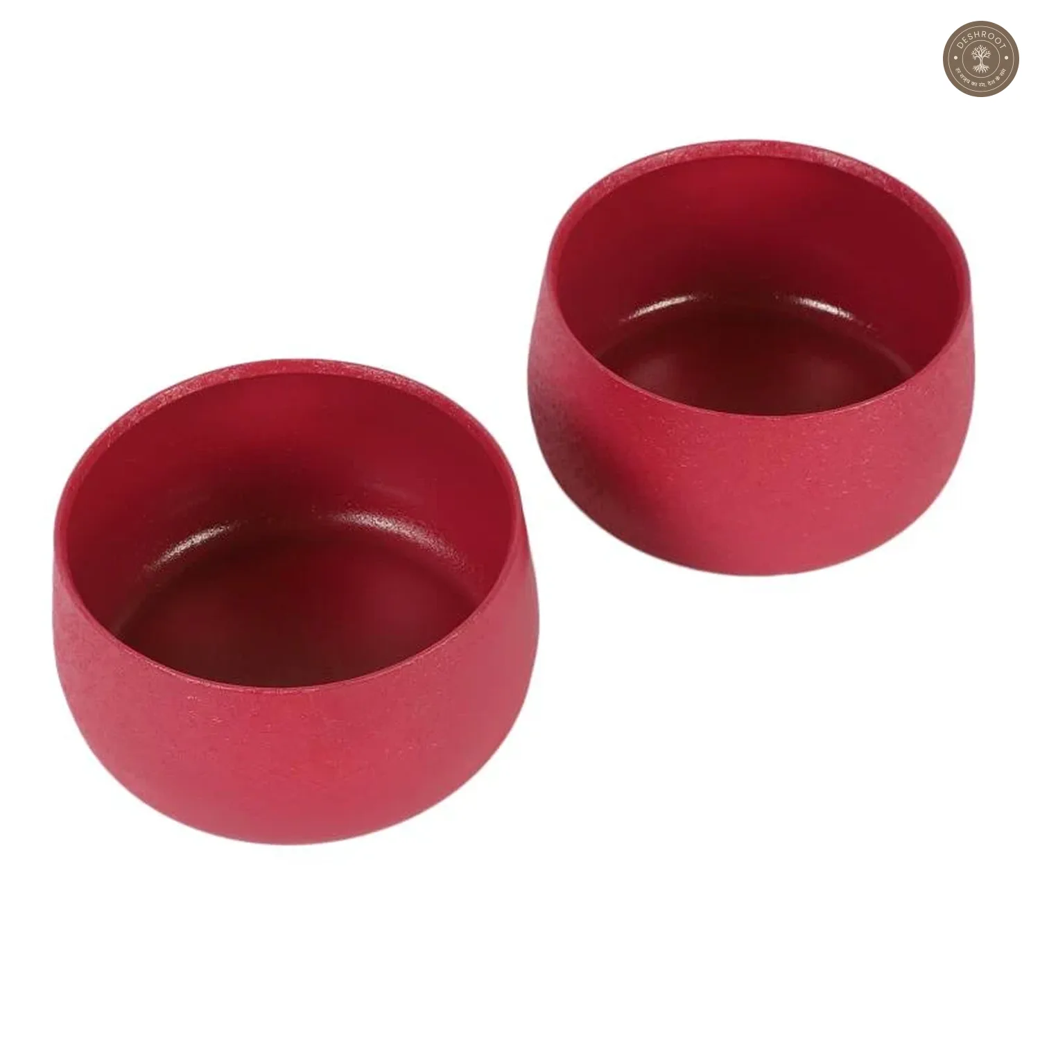 Maroon Bowl Textured Planter Set of 2