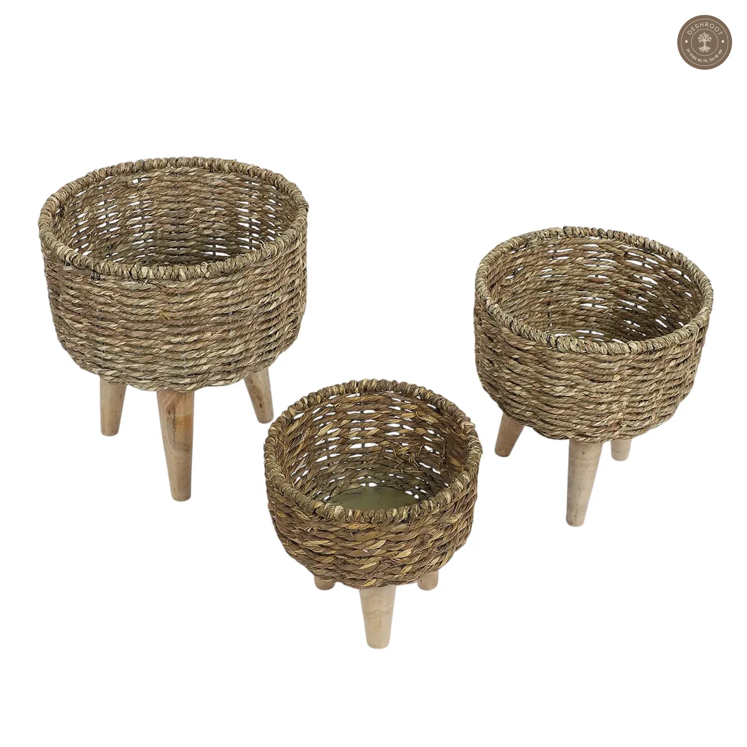 Biege Jute Planter Set of 3