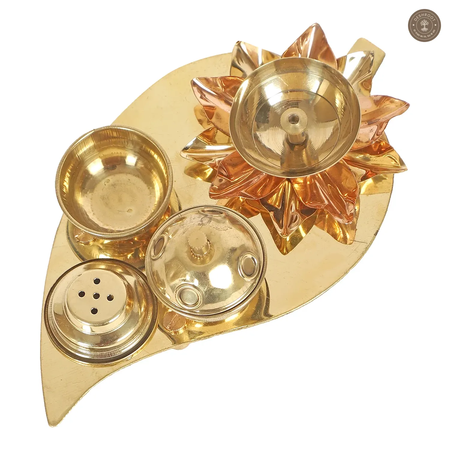 Beetel Leaf Small Brass Pooja Thali