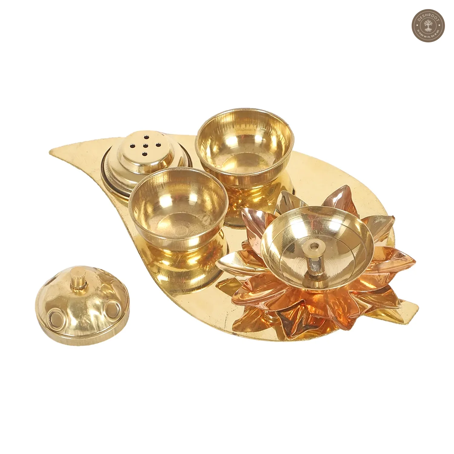 Beetel Leaf Small Brass Pooja Thali