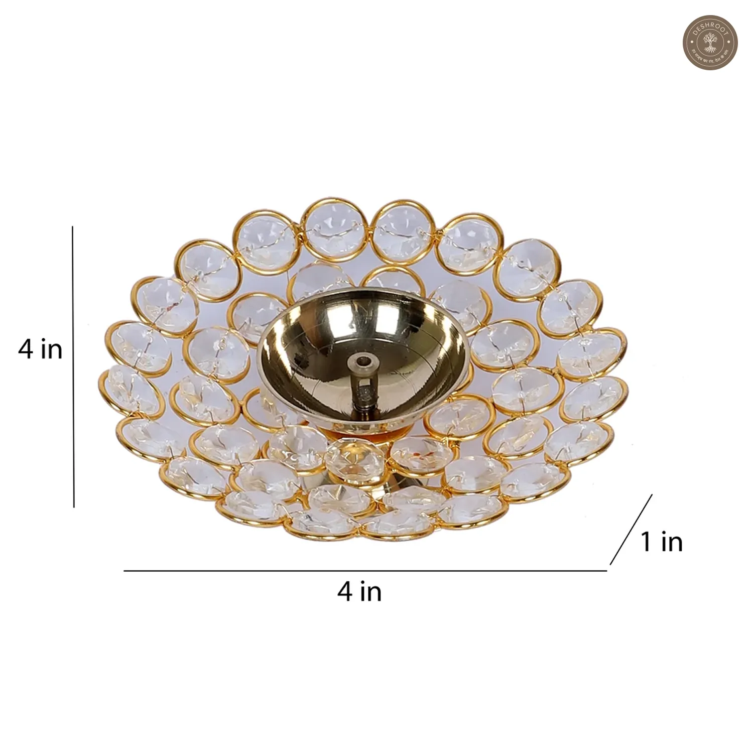 Crystal Brass Dia Set of 2