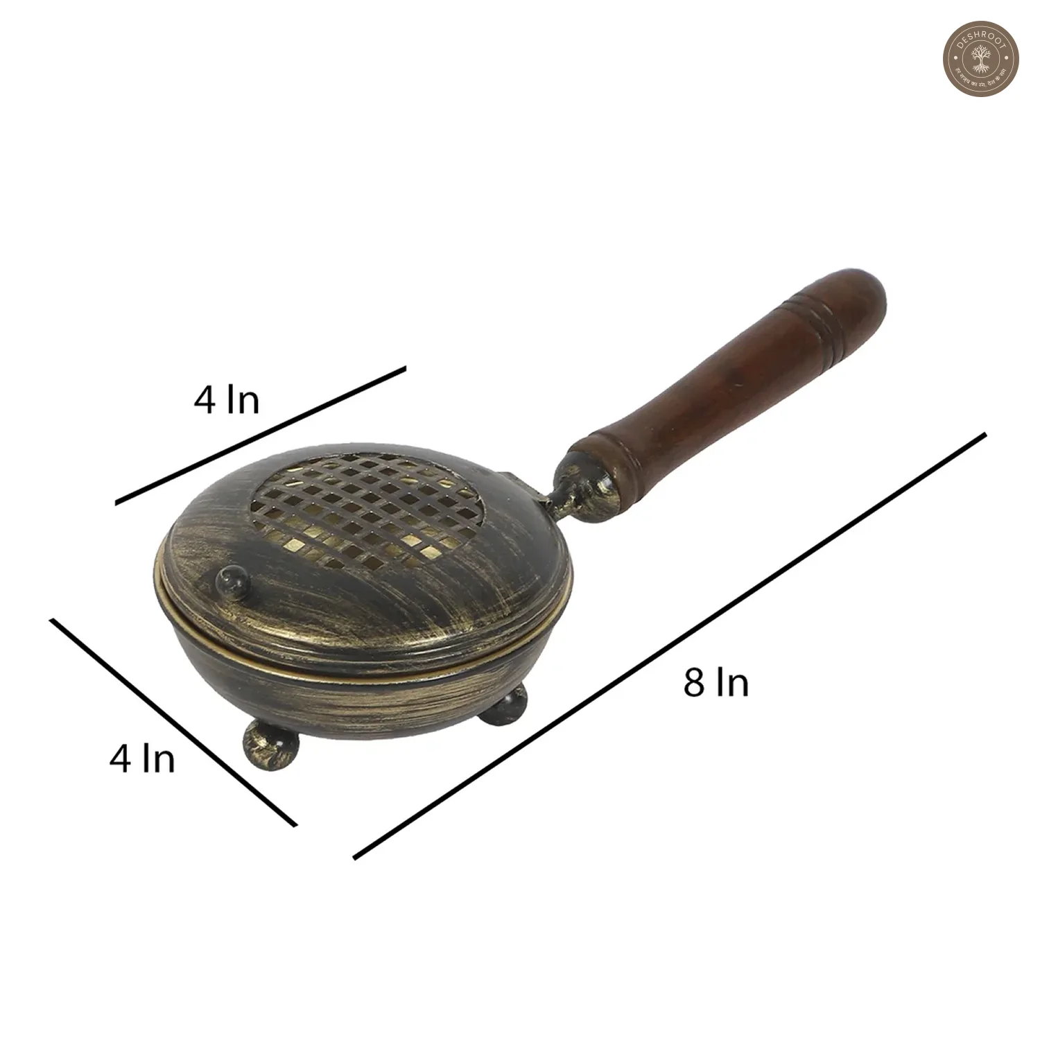 Metal Lobaan With Long Wooden Handle