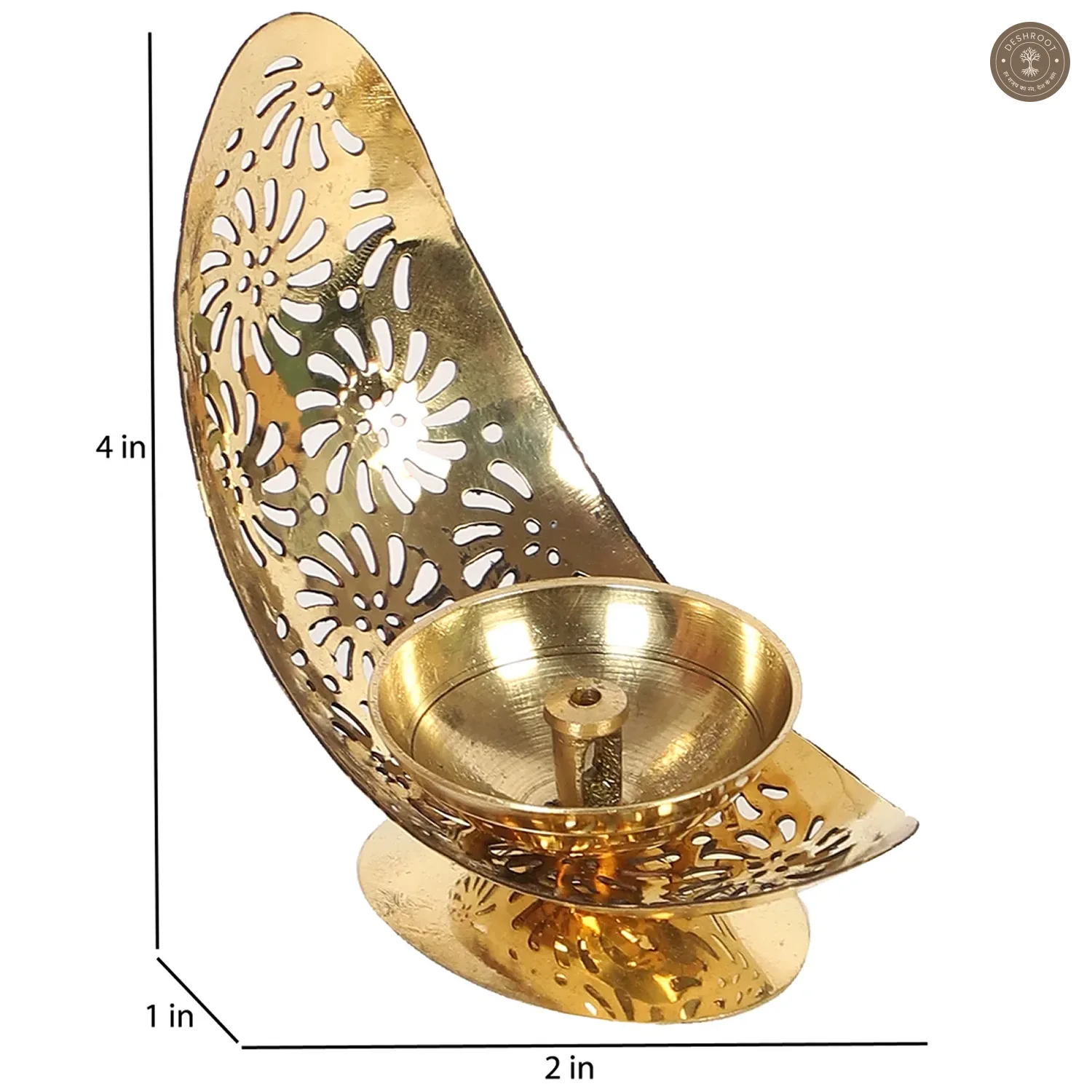 Moon Shape Brass Akhand Dia