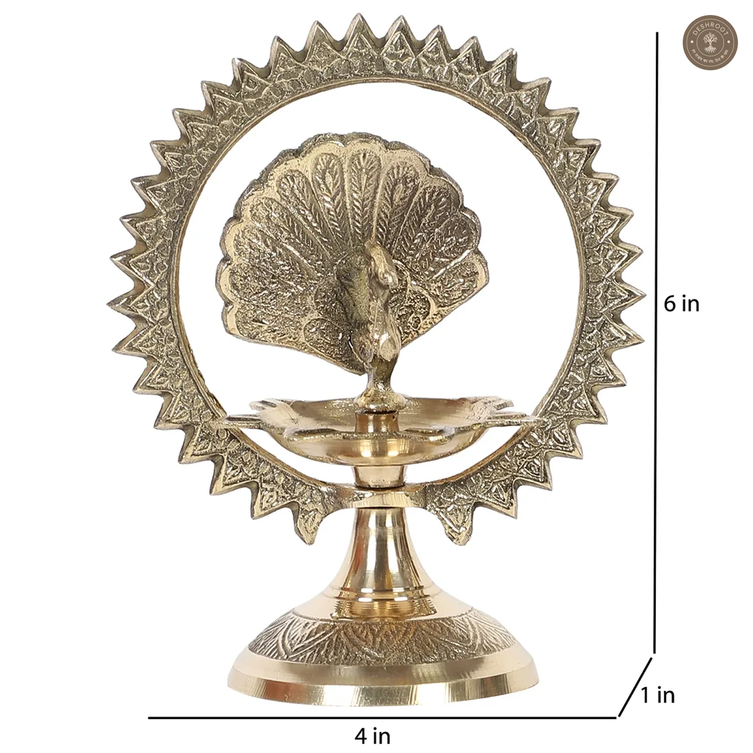 Peacock Brass Kerela Deepak Set of 2