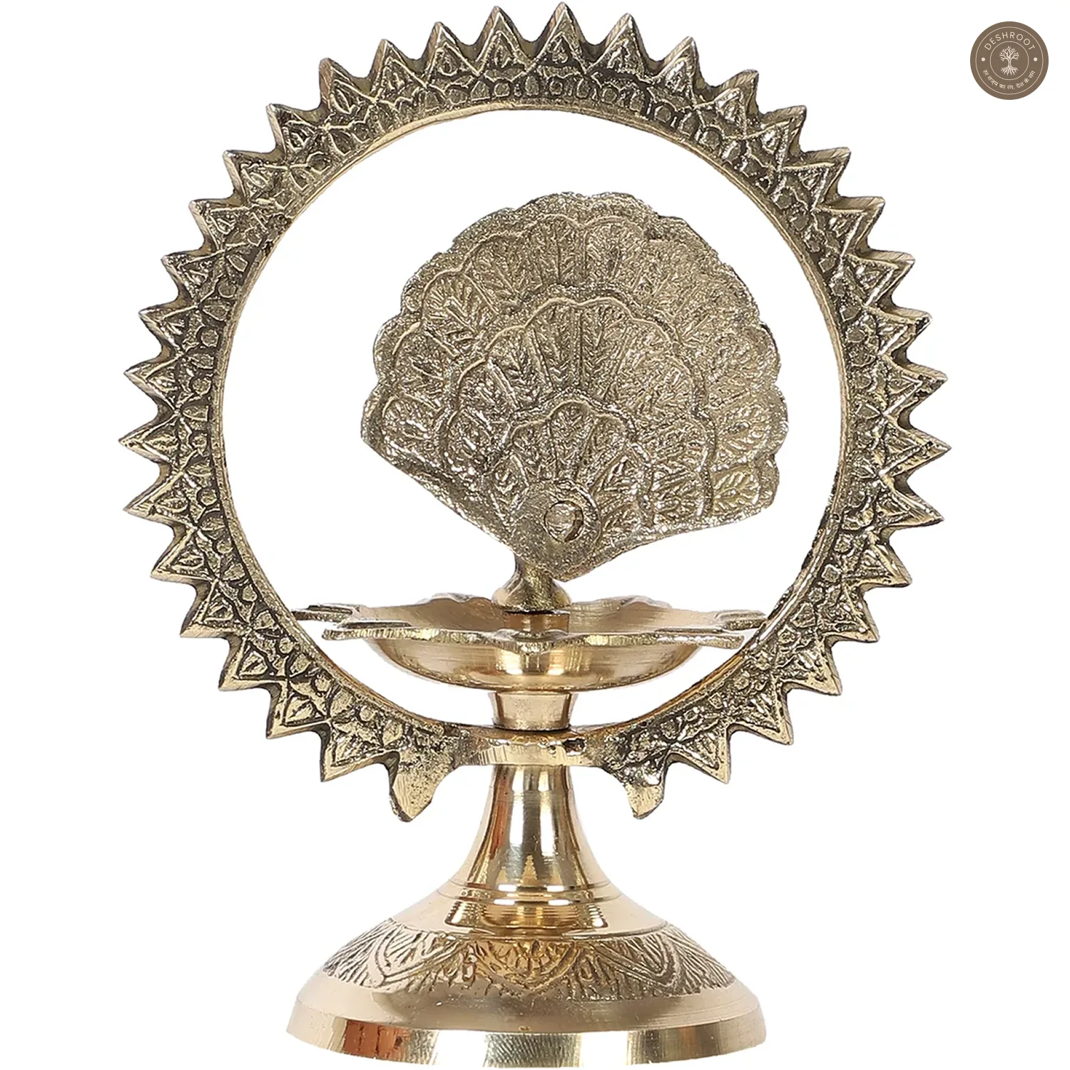Peacock Brass Kerela Deepak Set of 2