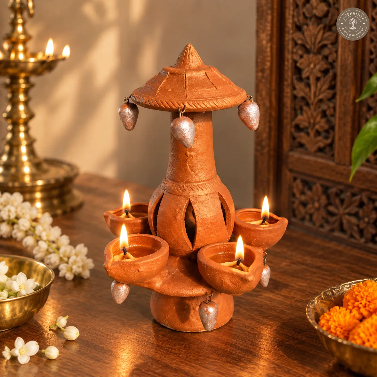 Handcrafted Terracotta Diya Stand