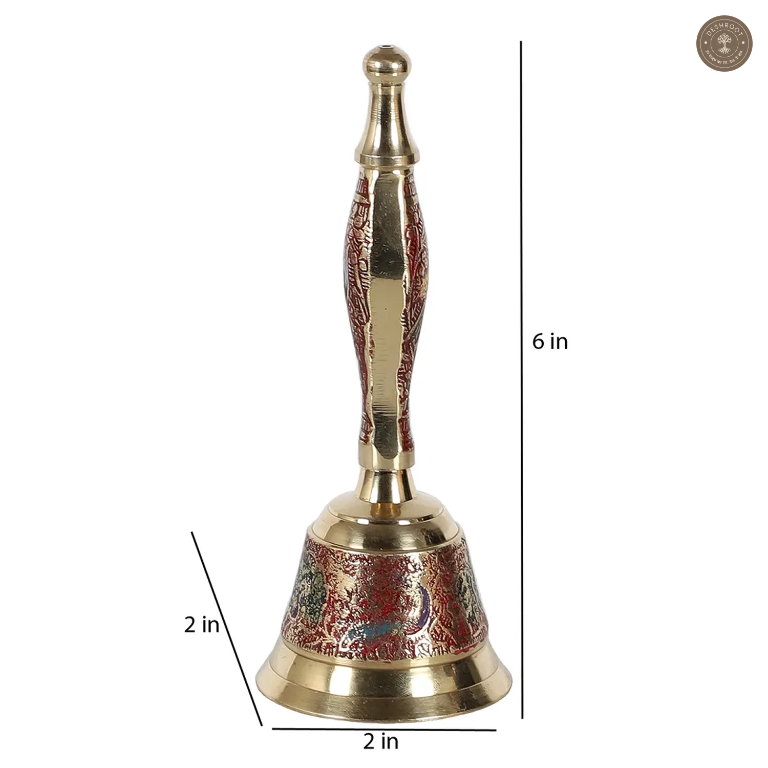 Pink & Gold Brass Bell