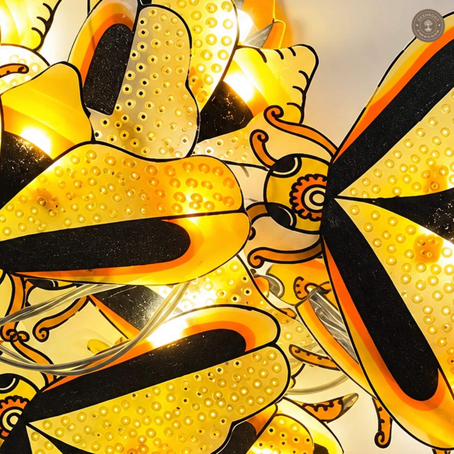 Firefly Fairy Lights – Natural Leather (10 Meter, 20 Fireflies)