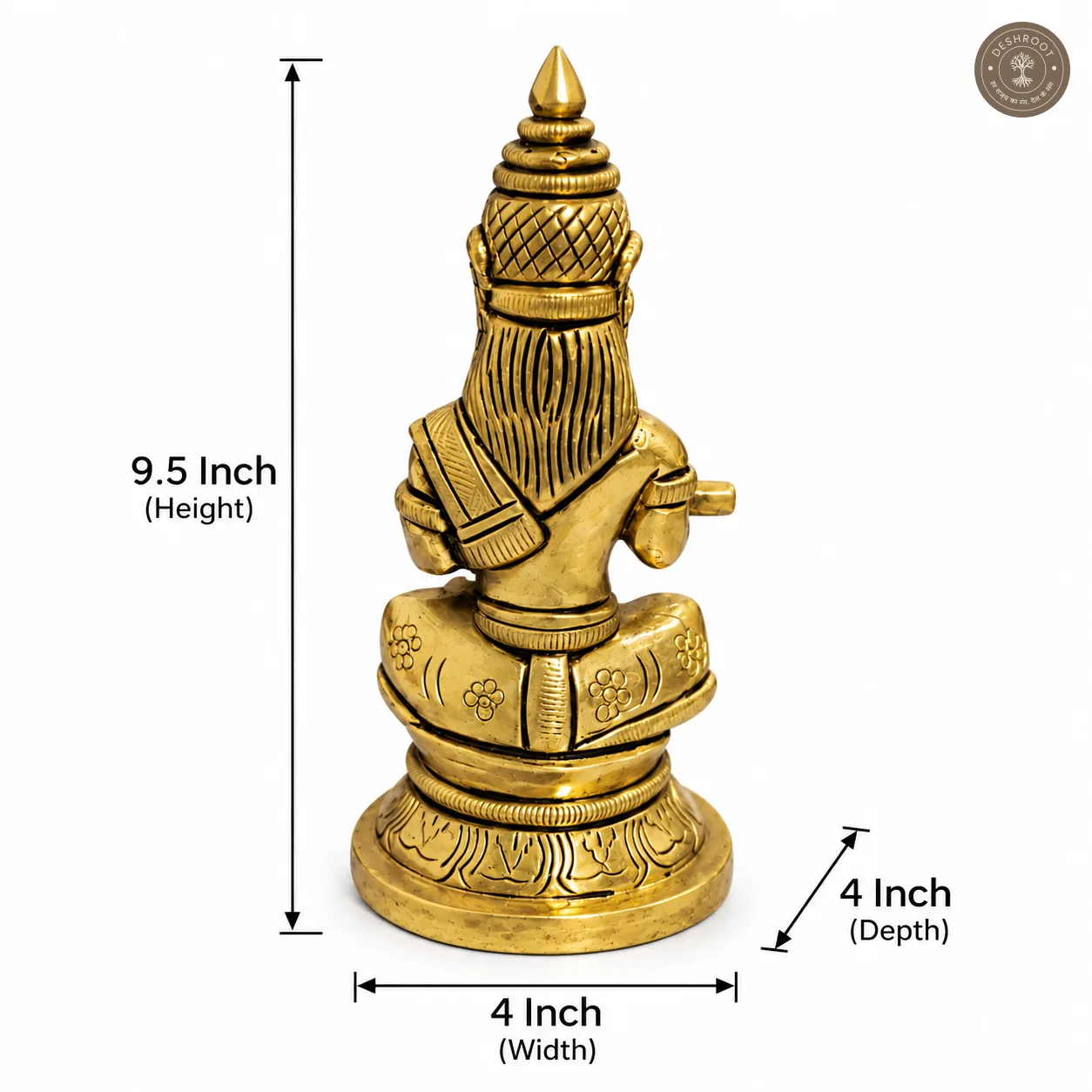 Handcrafted Brass Annapurna Devi Idol – 250 gms Traditional Goddess Annapurna Statue for Home Temple, Pooja Room, Kitchen, Spiritual Décor & Auspicious Gifting