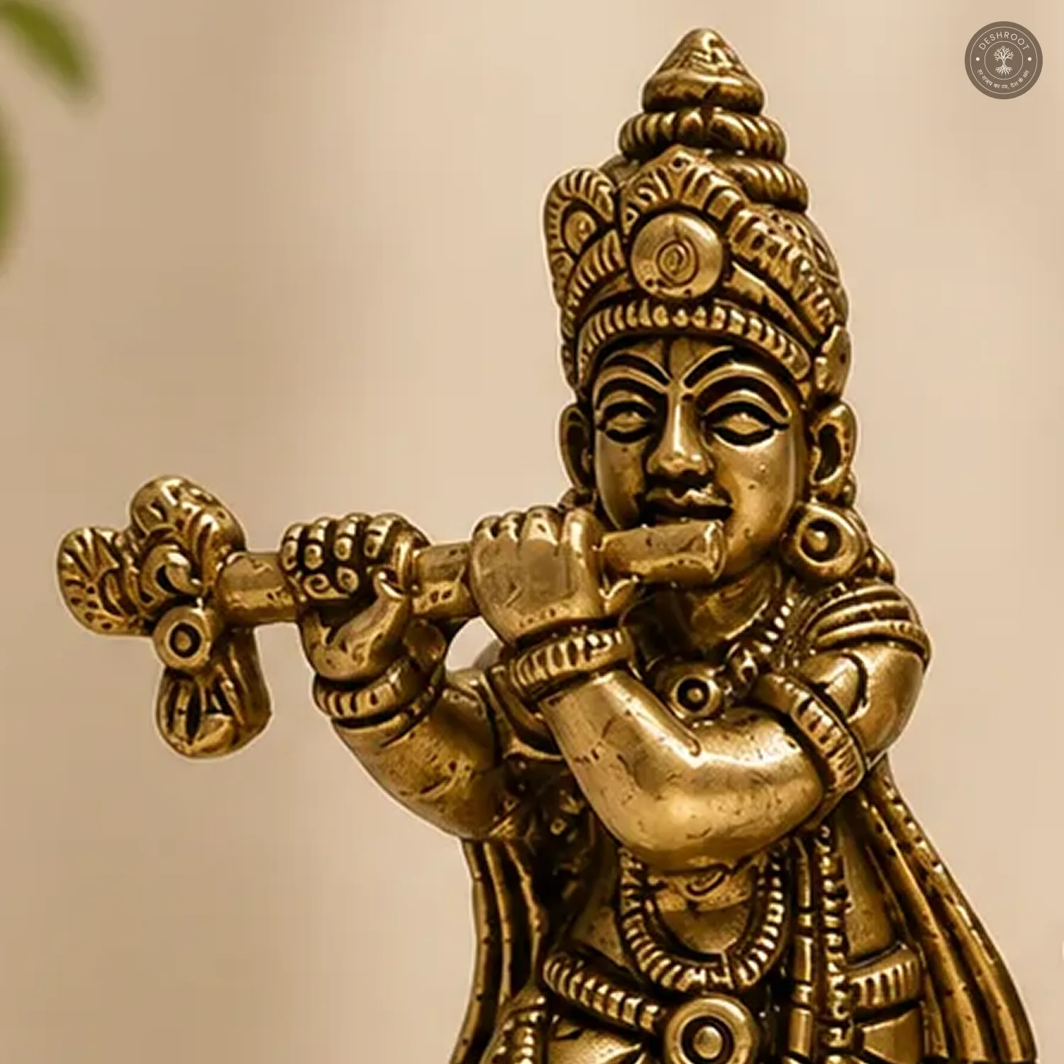 Antique Brass Radha Krishna Idol