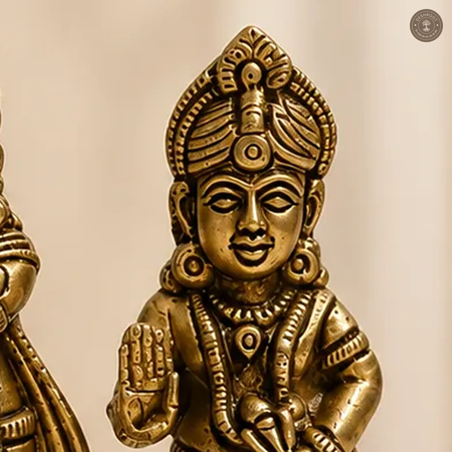 Antique Brass Radha Krishna Idol
