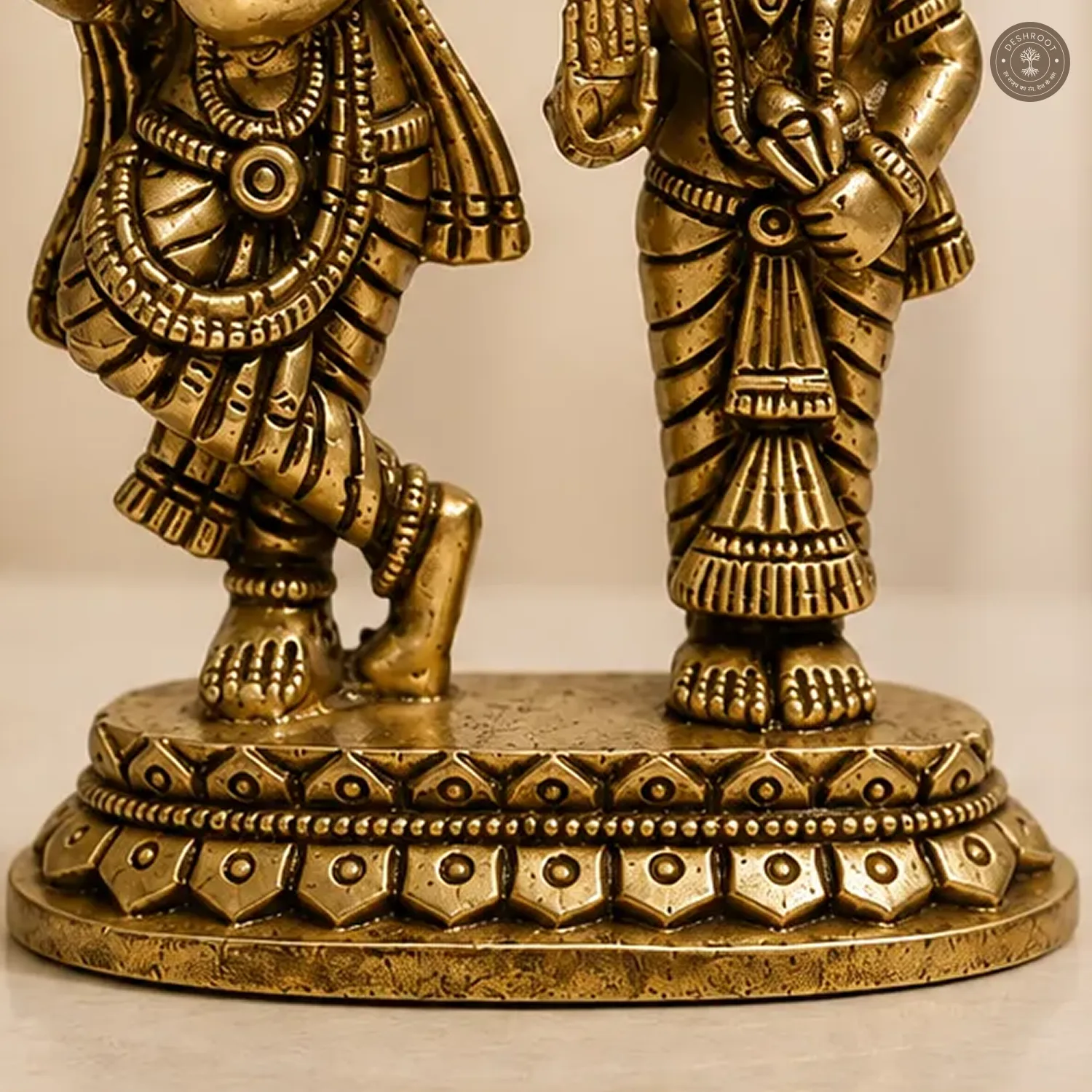 Antique Brass Radha Krishna Idol