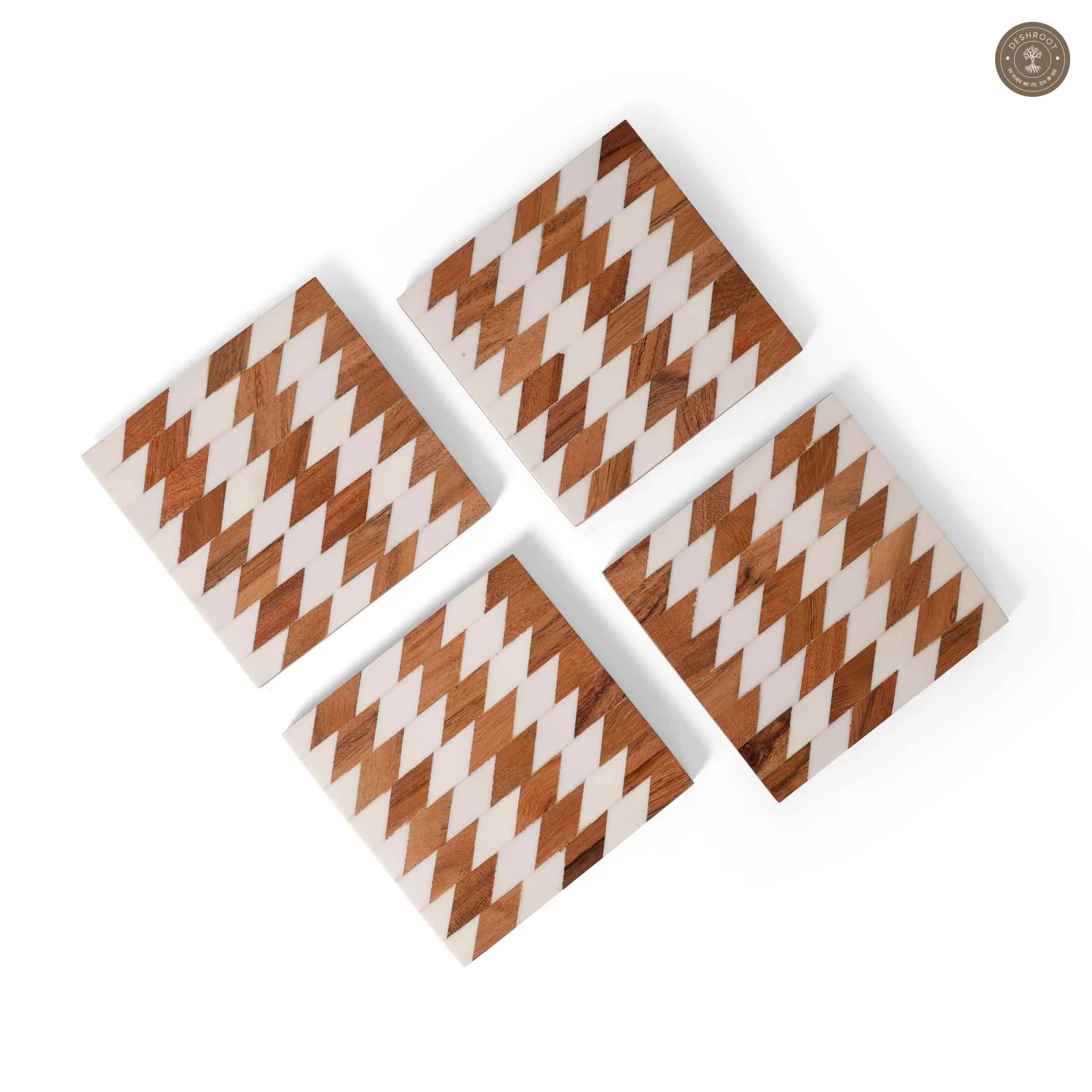 Handcrafted Geometric Design Tea & Coffee Coasters