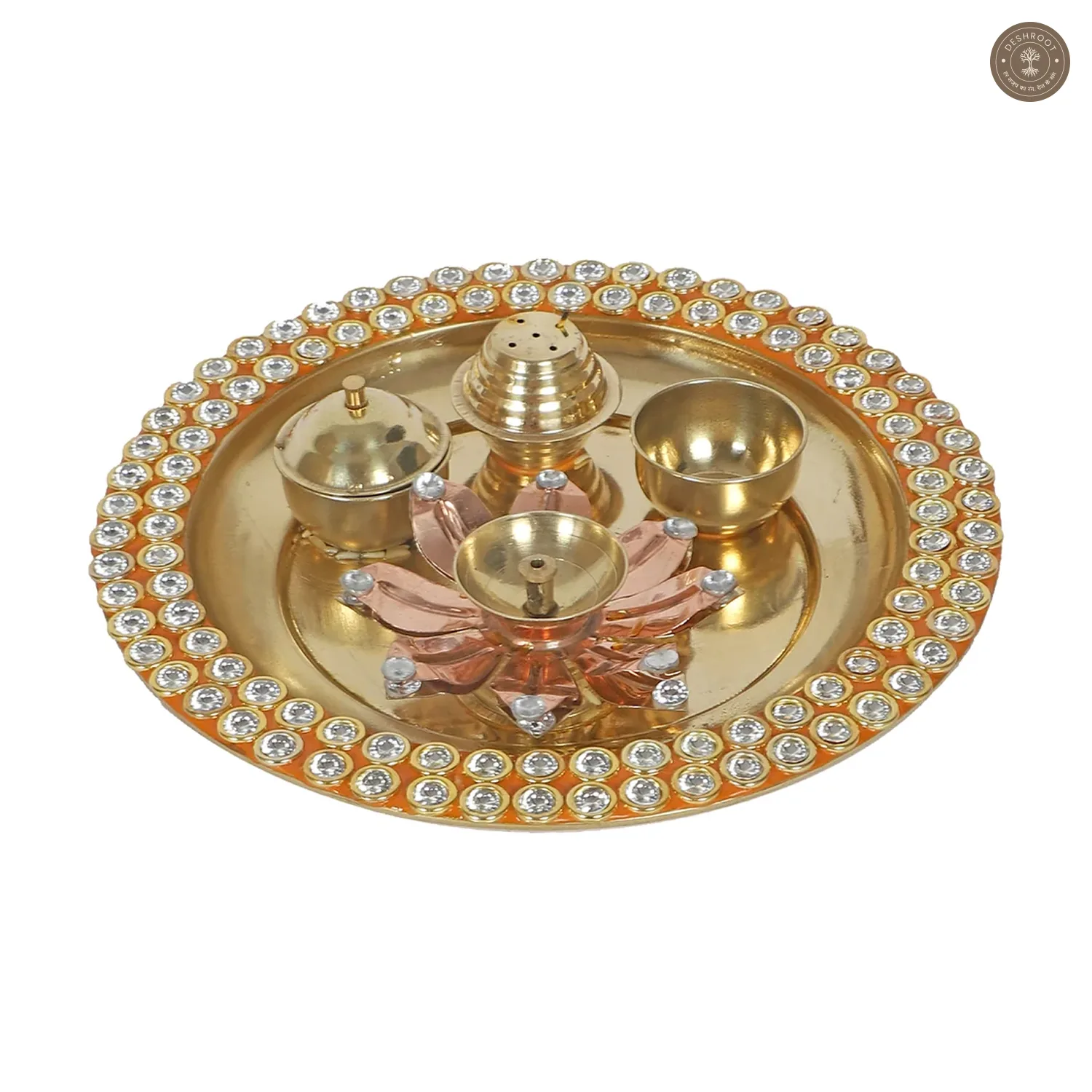 Round Yellow & Gold Beads Thali