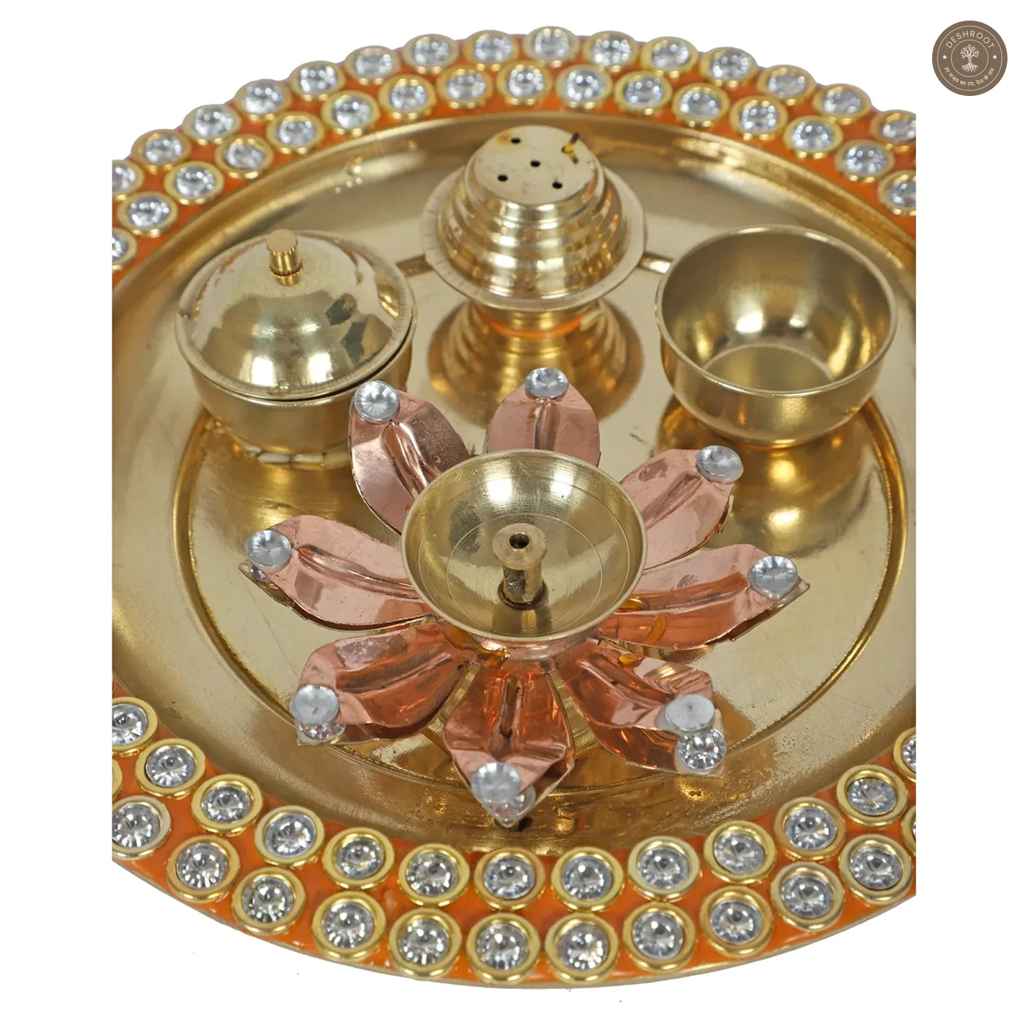 Round Yellow & Gold Beads Thali