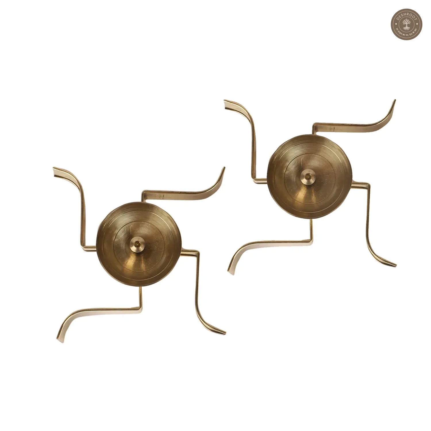Sleeping Satiya Brass Akhand Diya Set of 2