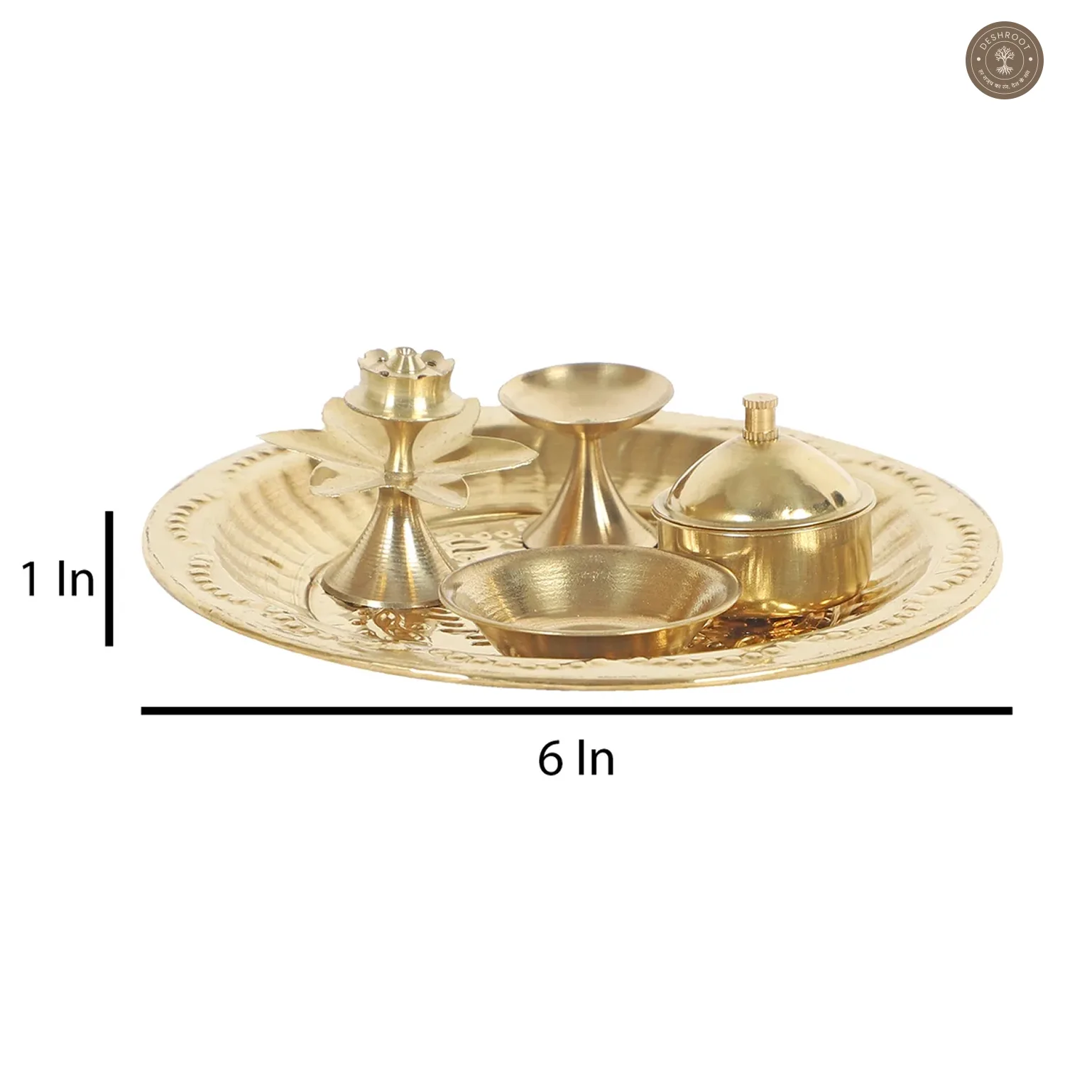 Small Brass Pooja Thali