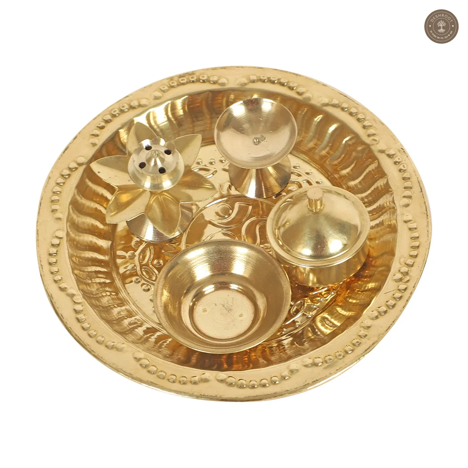 Small Brass Pooja Thali