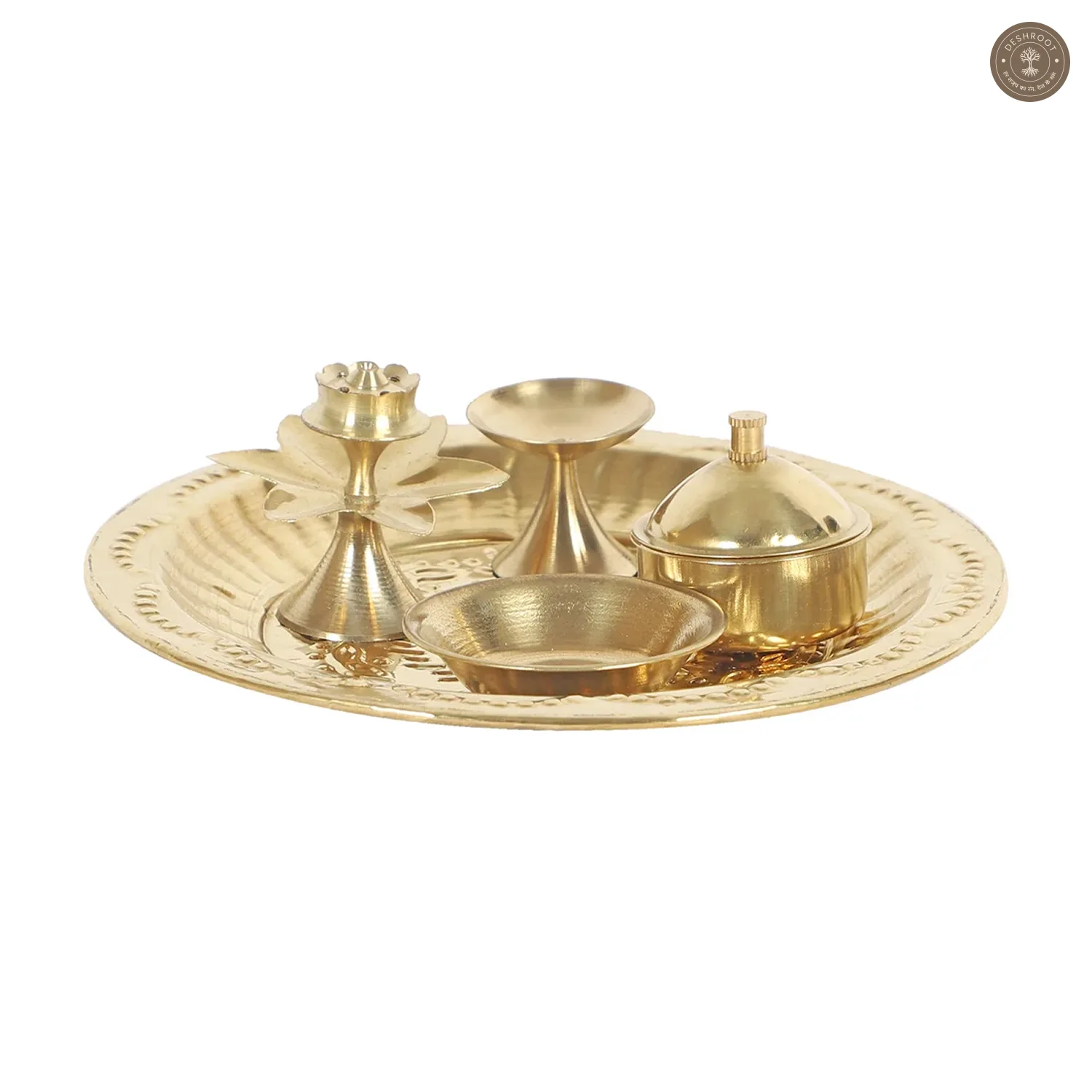 Small Brass Pooja Thali