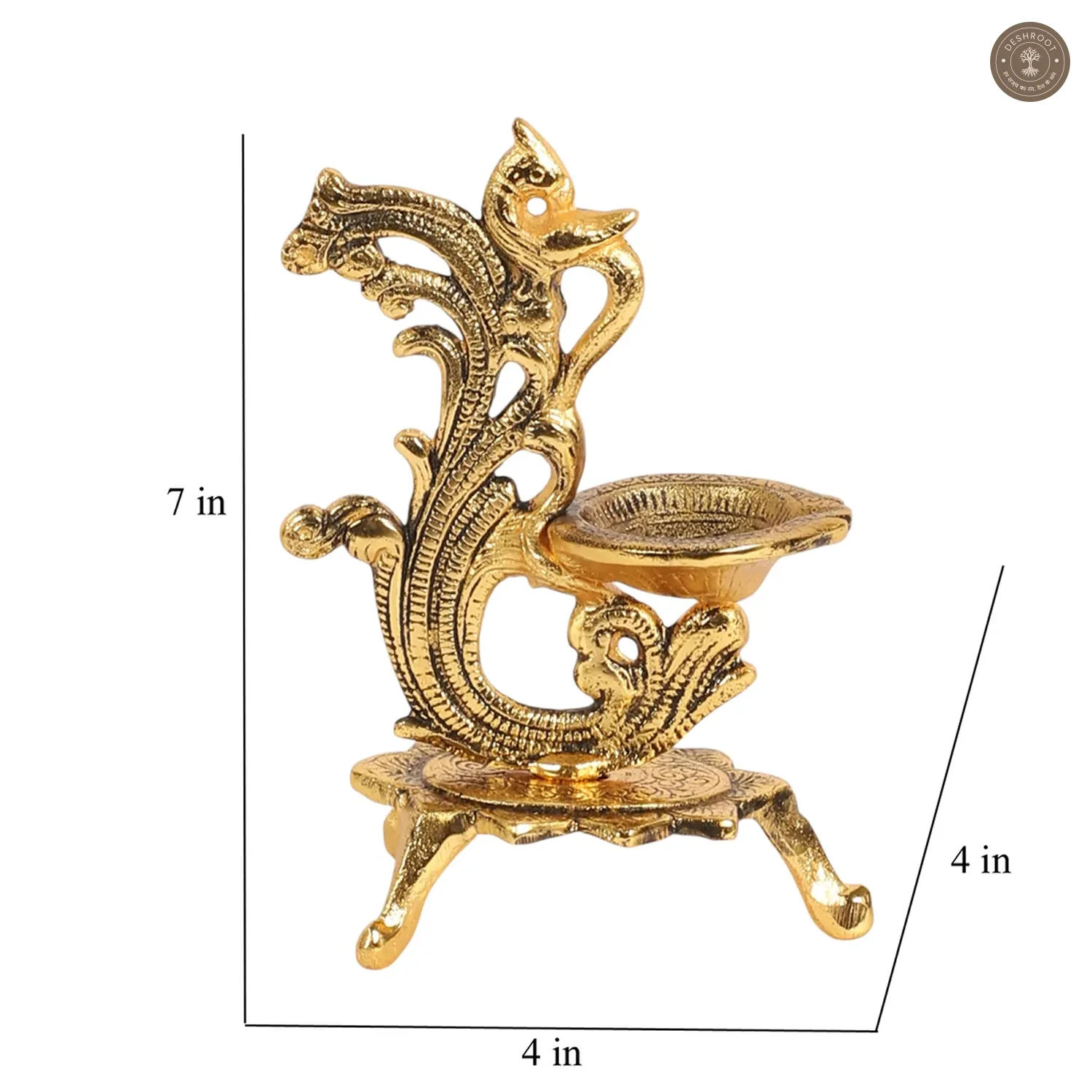 Gold ALuminum Peacock Dia