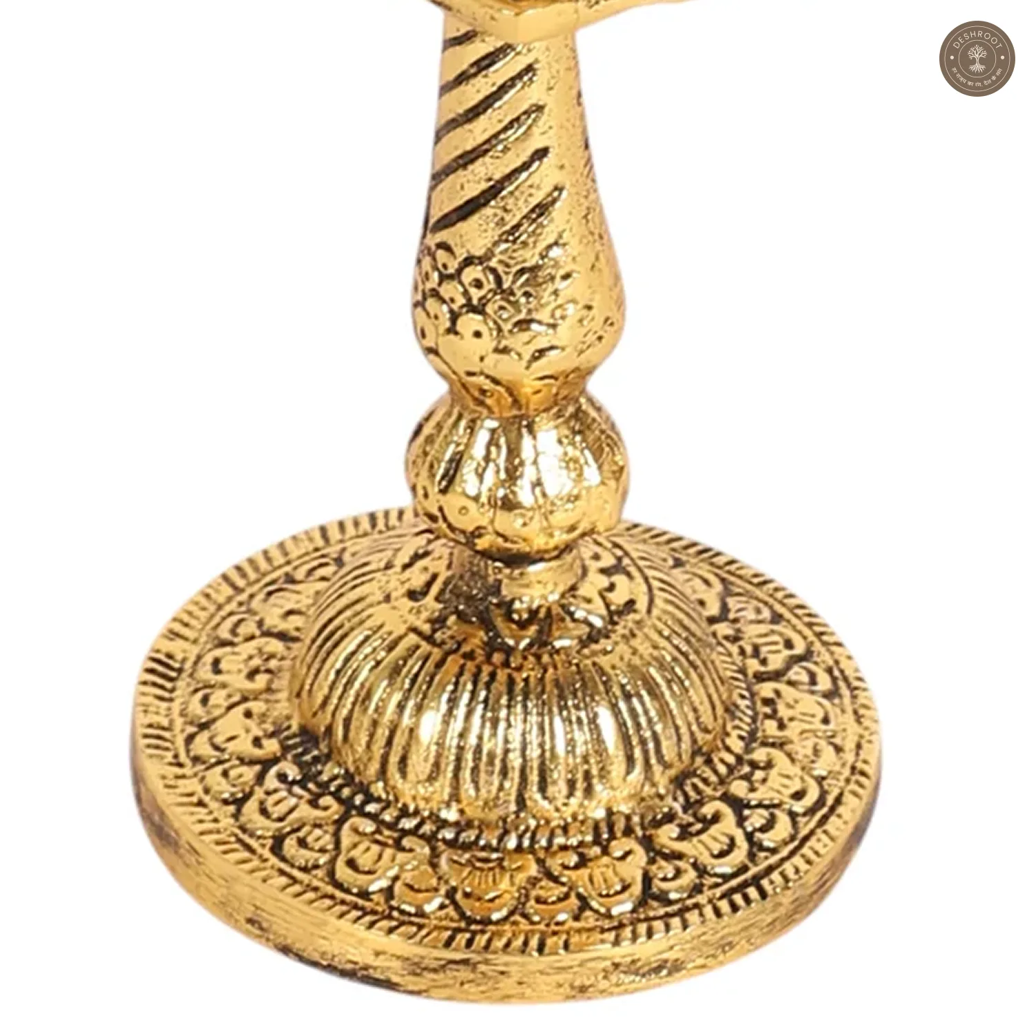 Gold Peacock Akhand Jyot Dia