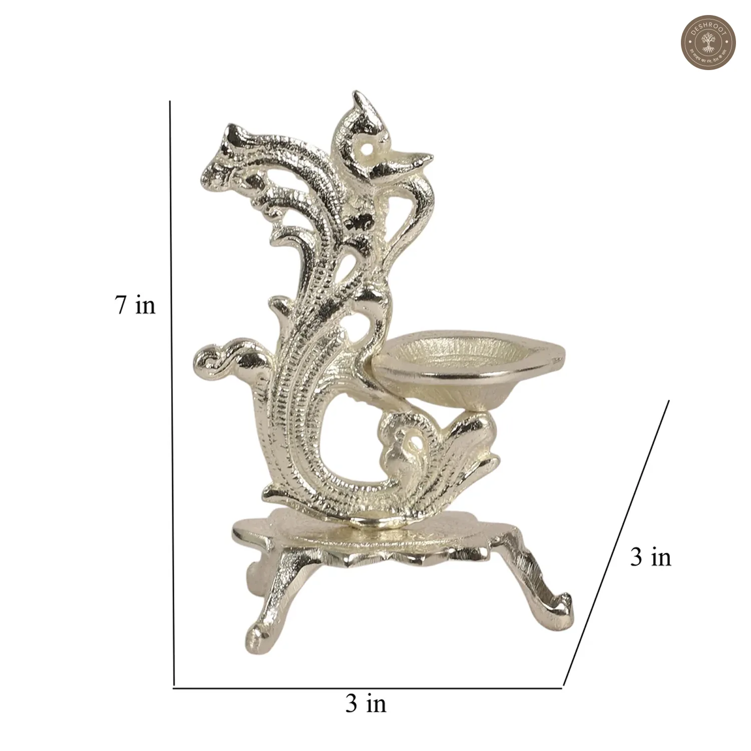 Silver ALuminum Peacock Dia