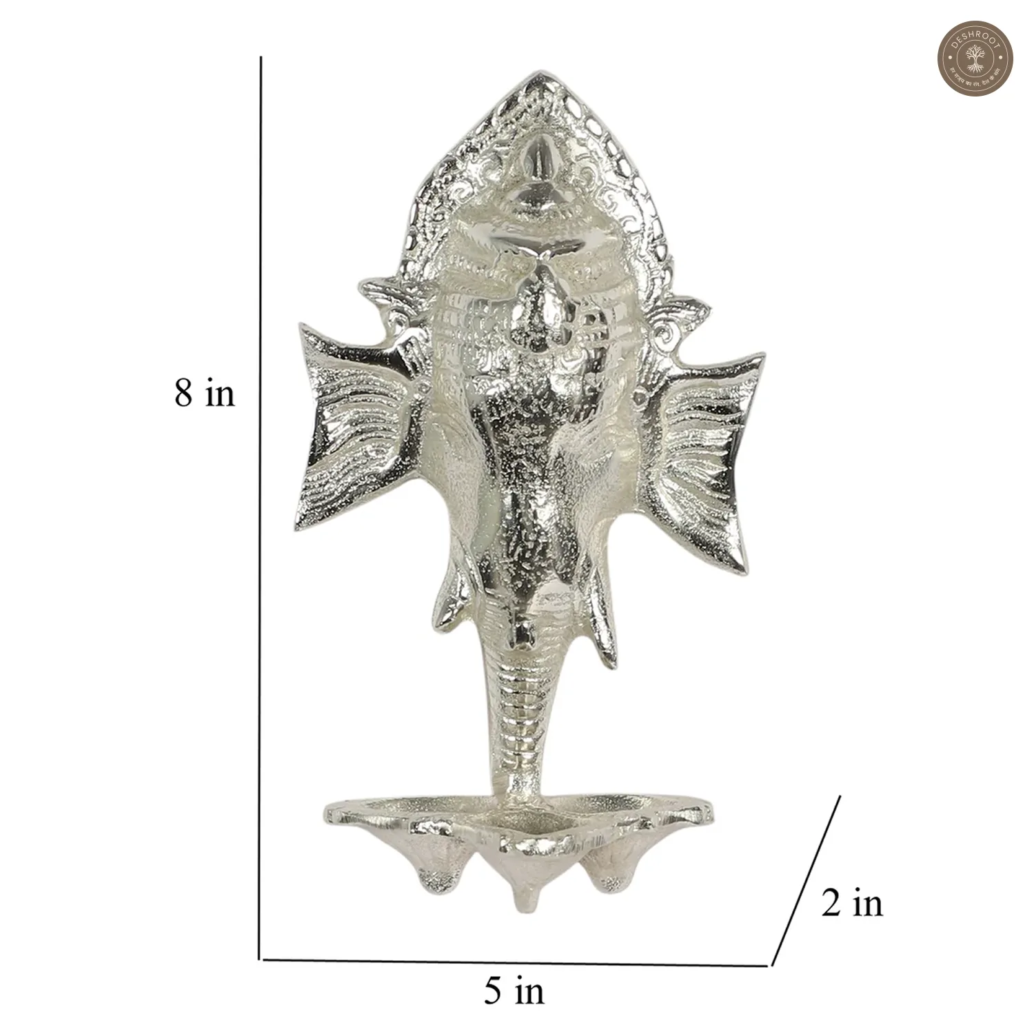 Wall Silver ALuminum Elephant DIa