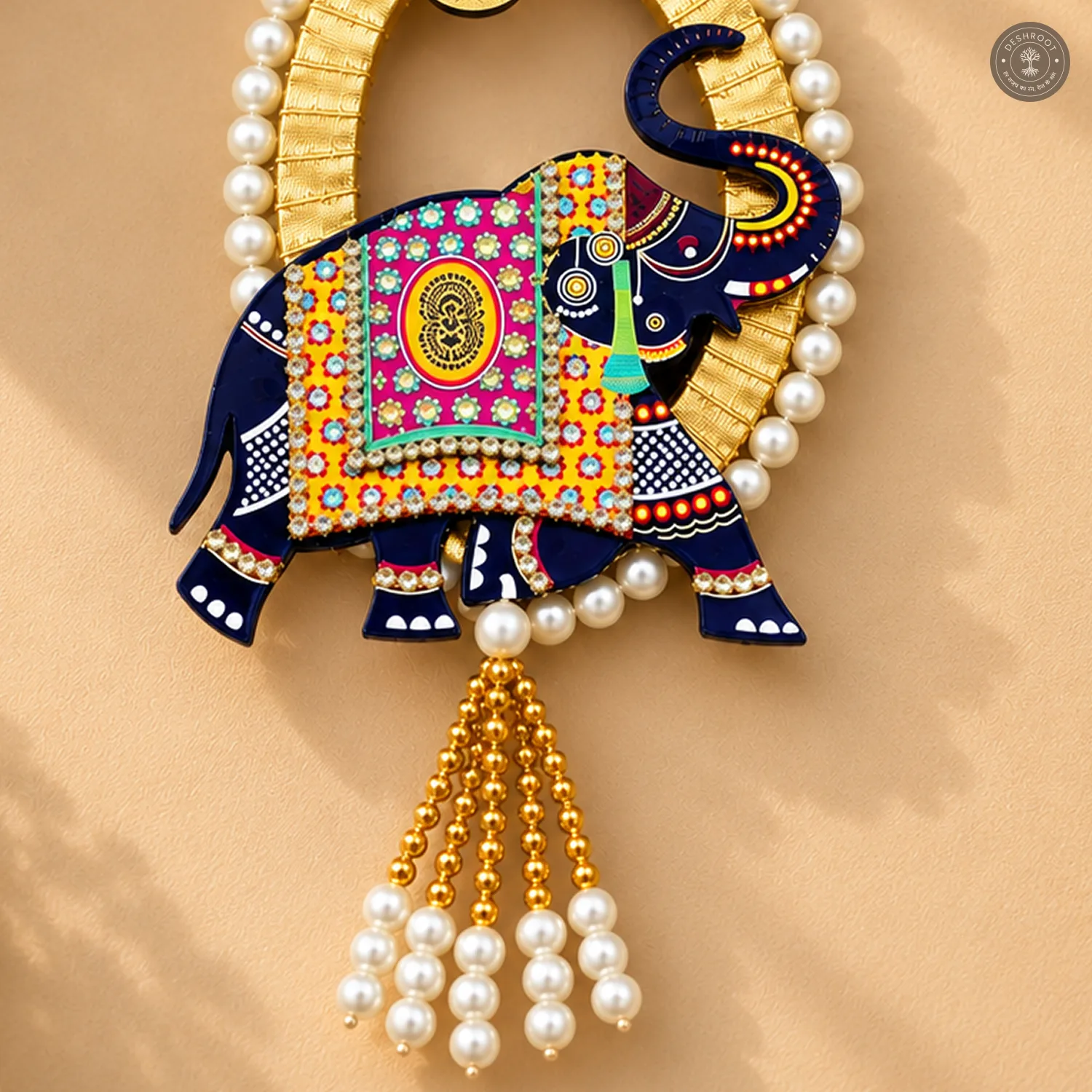 Elephant Shubh Labh Wall Hanging