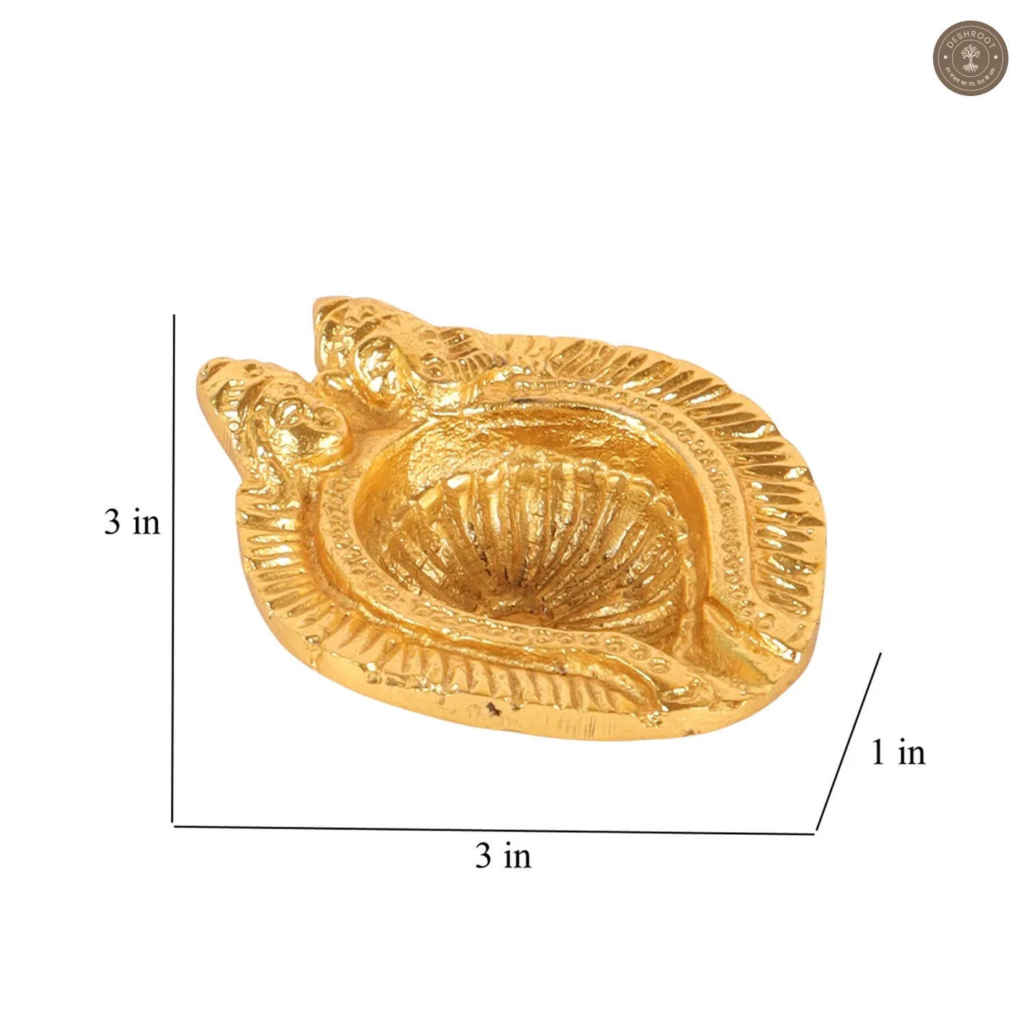 Lakshmi Ganesh Gold Aluminium Diya
