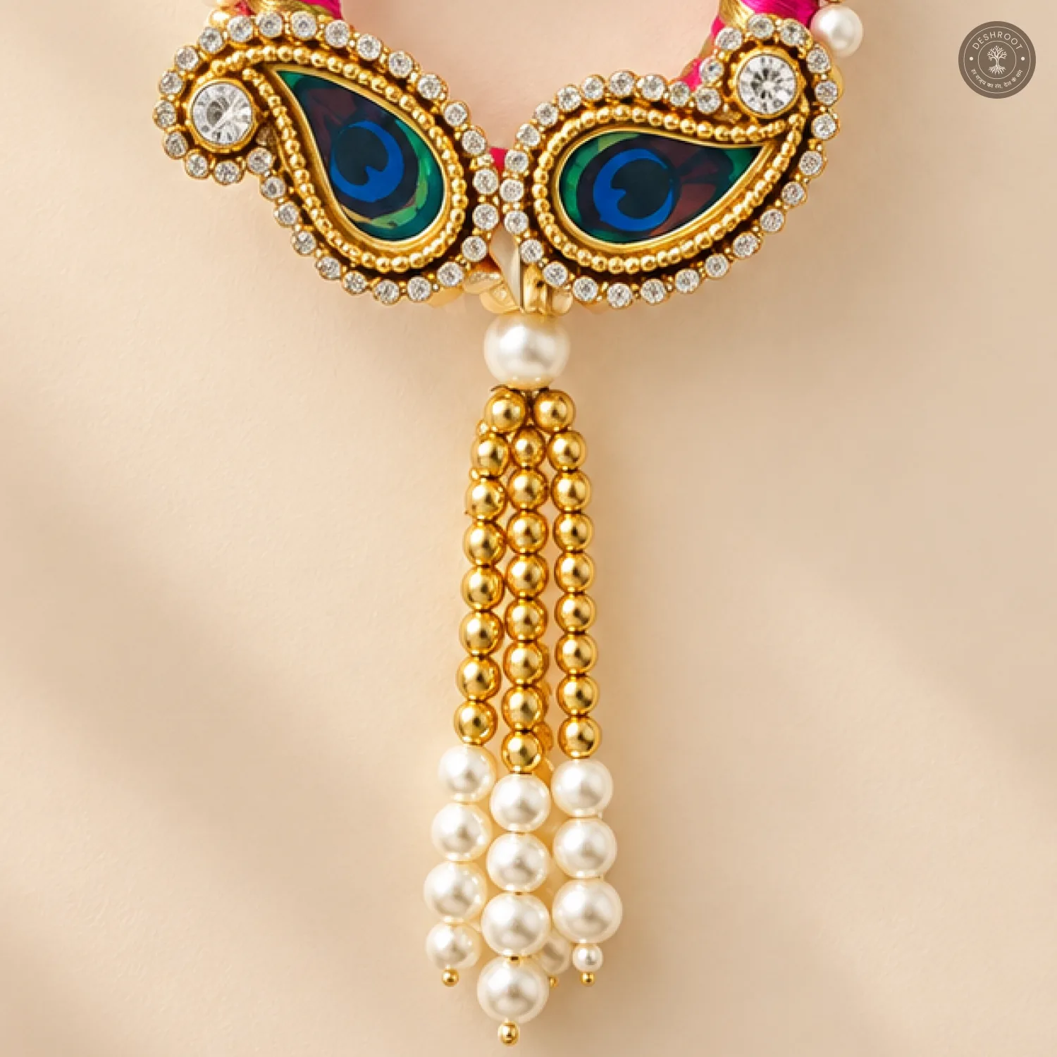 Traditional Shubh Labh Peacock Wall Hanging