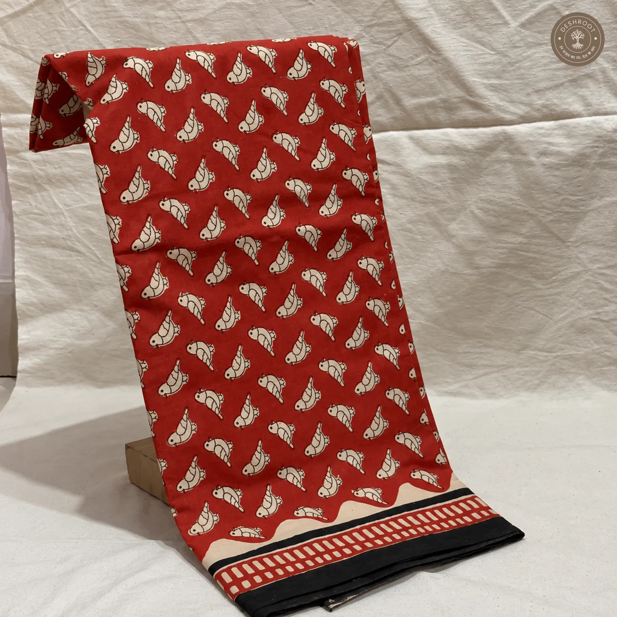 Bagru Hand Block Printed Cotton Suit with Kota Doriya Dupatta | Unstitched 3 Piece Dress Material for Women