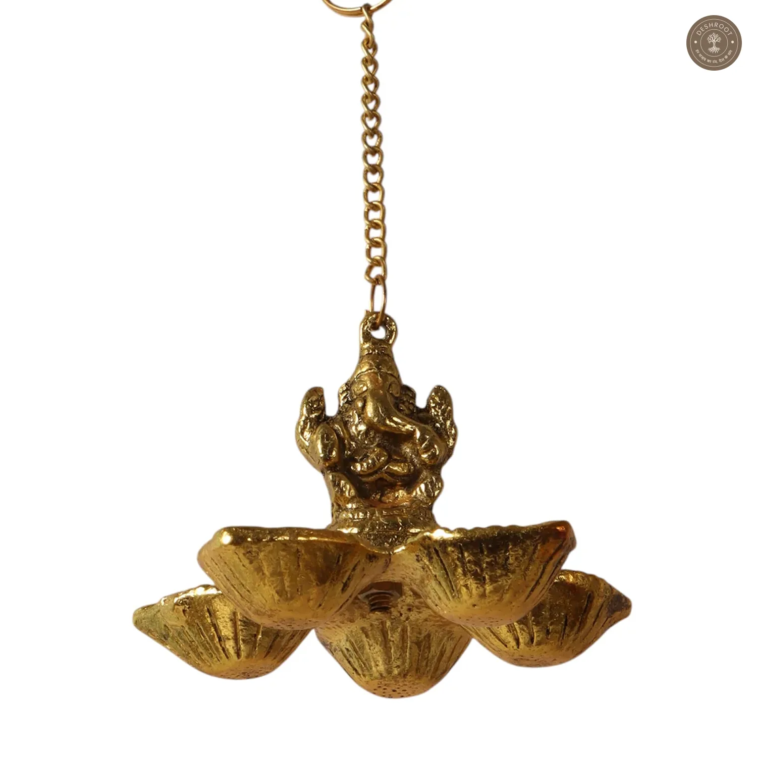 Hanging Gold Ganesh Diya