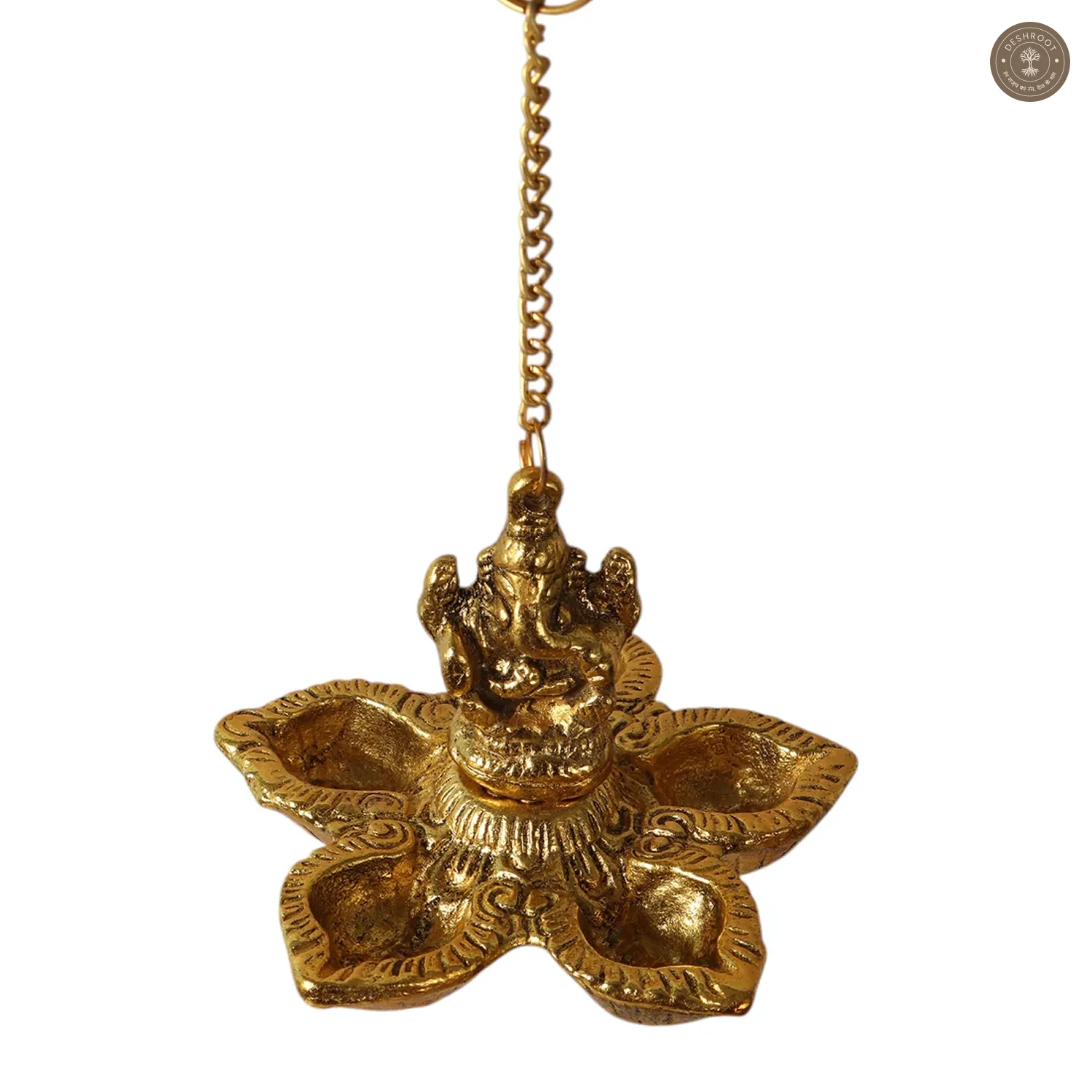 Hanging Gold Ganesh Diya