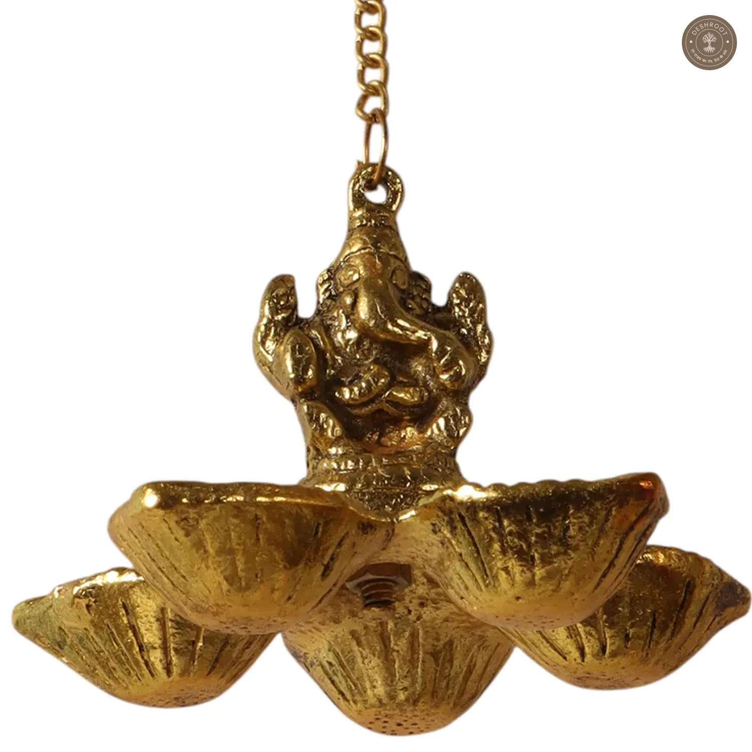 Hanging Gold Ganesh Diya