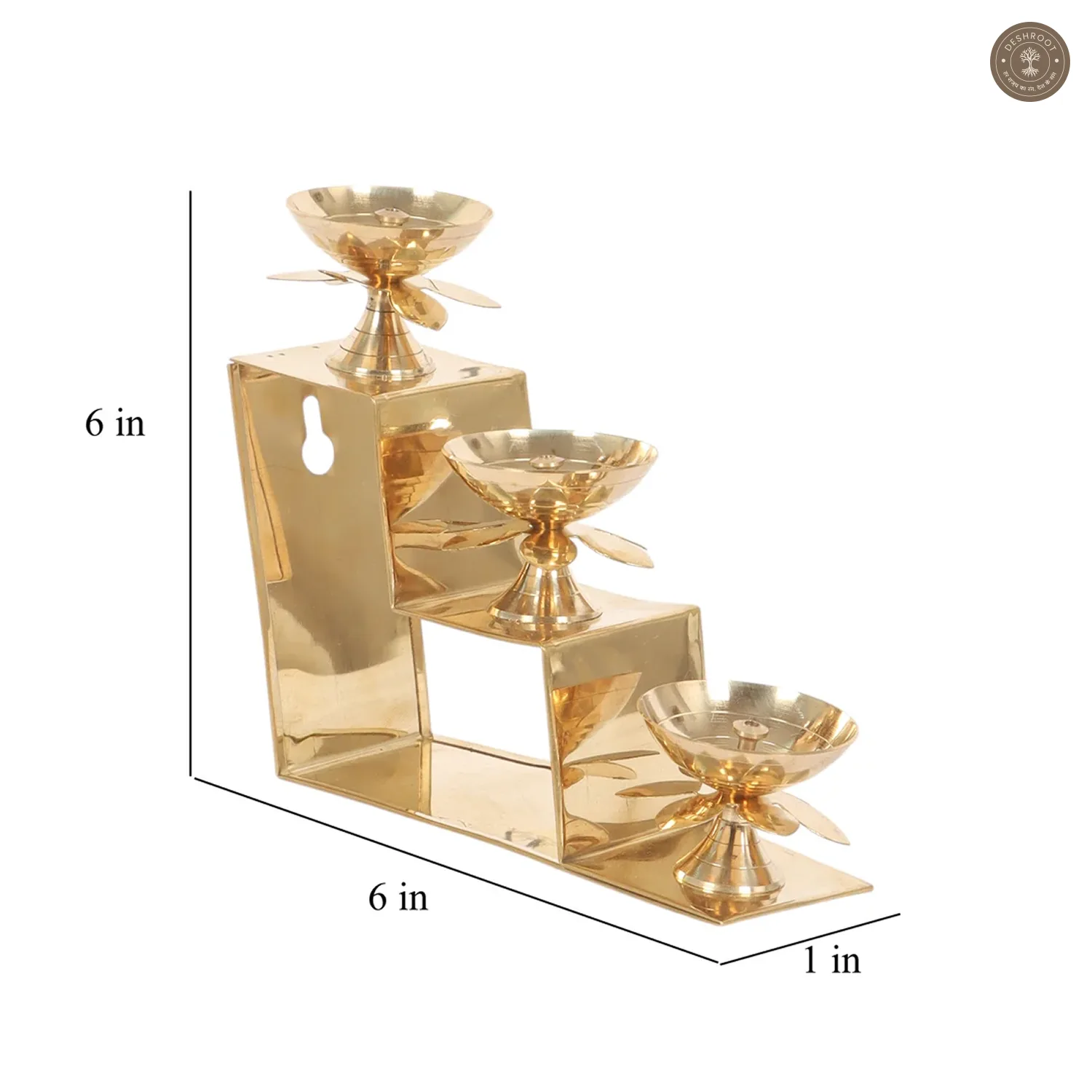 Brass Stairs Shape Diya