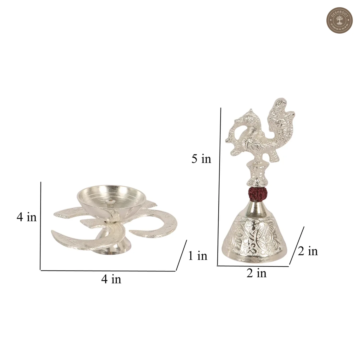 Om Diya and Bell set of 2