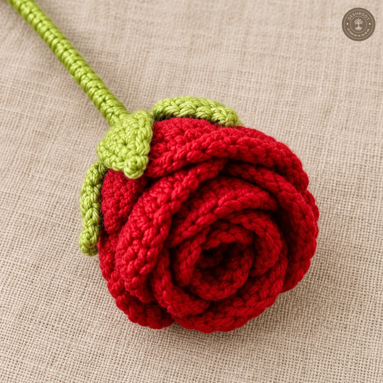 Handmade Crochet Rose Gift Box