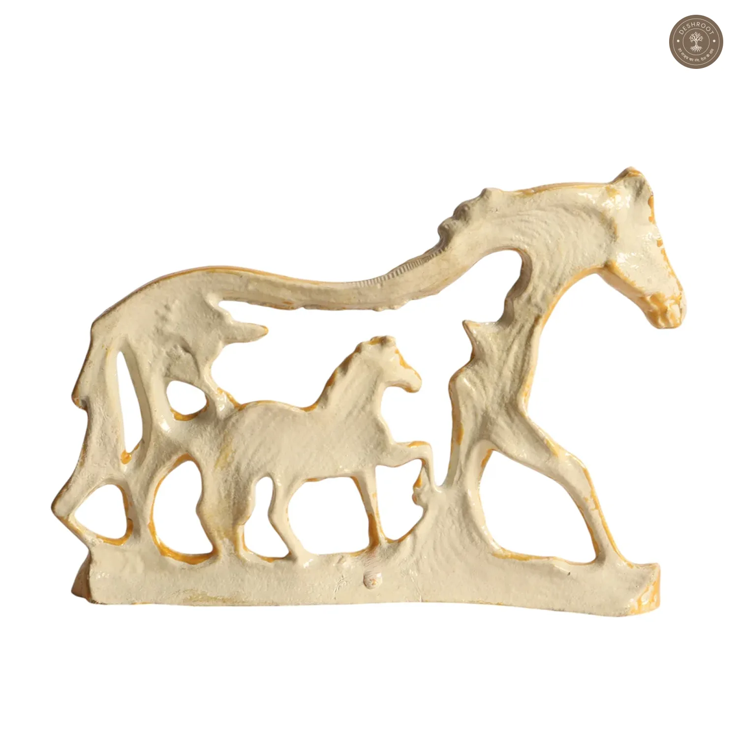 White & Gold Horse Table Decor